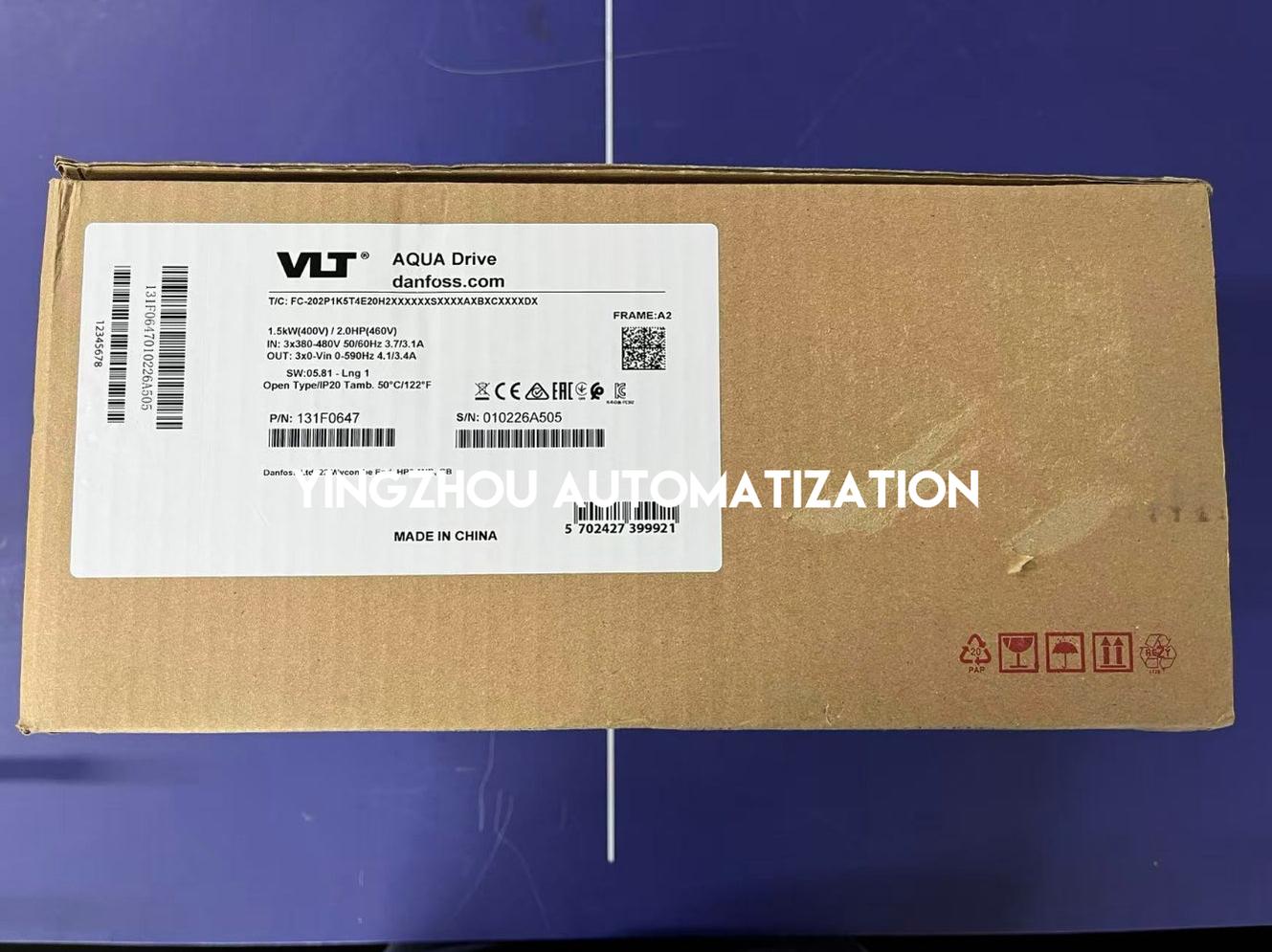 Danfoss VLT AQUA Drive FC-202 Series Frequency Inverter 131F0647 FC-202P1K5T4E20H2XXXXXXSXXXXAXBXCXXXXDX 1.5KW/2HP 3PH 380-480VAC VFD-YingZhou Automatization