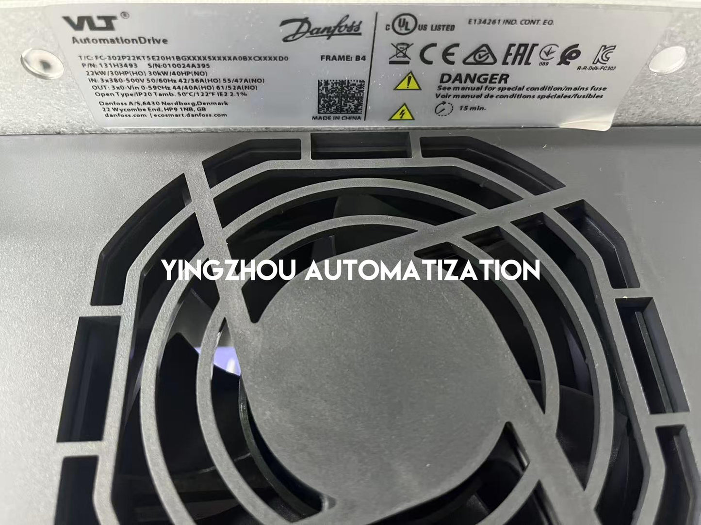 Danfoss VLT® AutomationDrive 22kW AC Drive - 131H3493 | FC-302, 44A, 380-500V, IP20, Frame B3 VFD-YingZhou Automatization