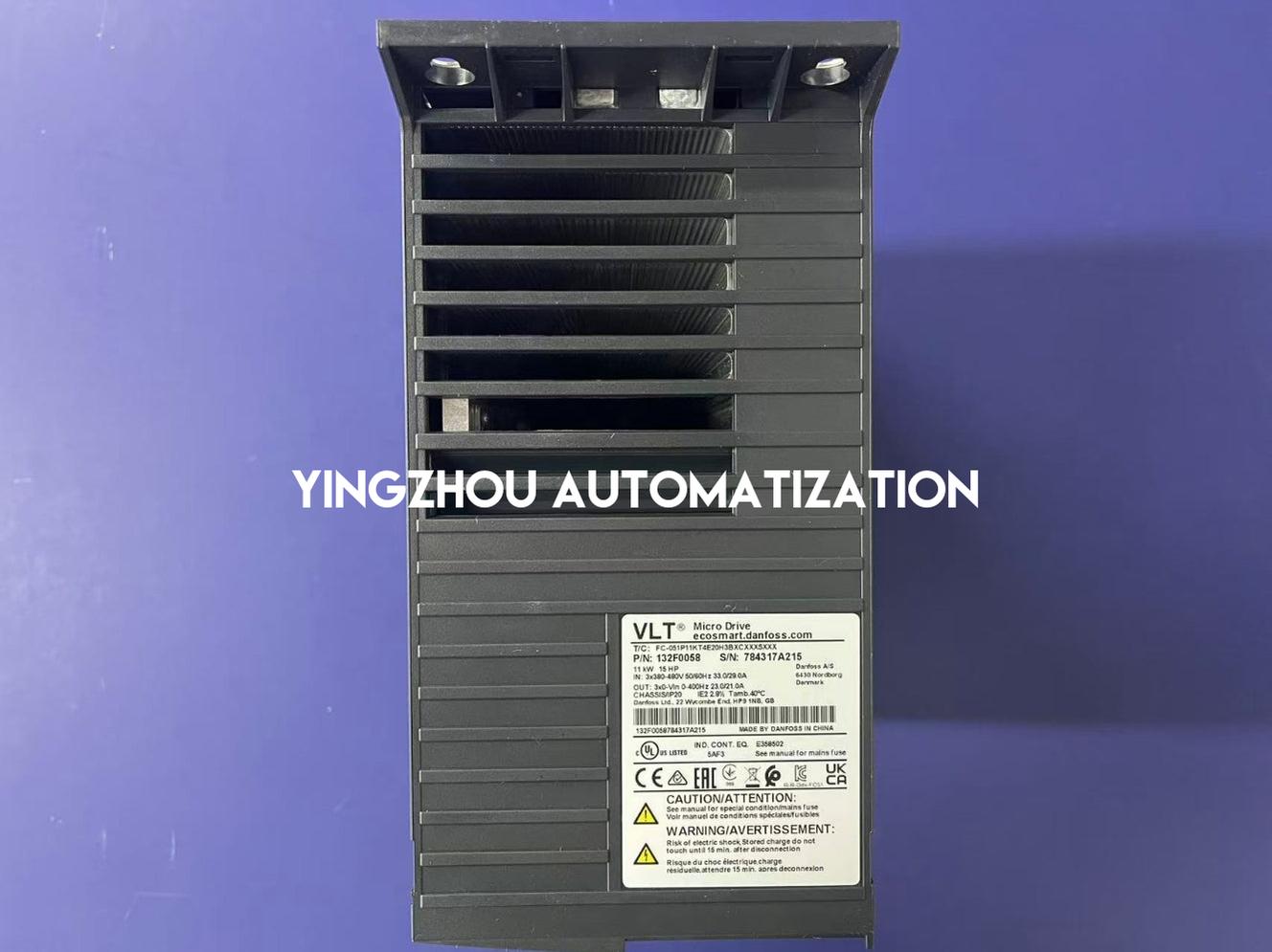 Danfoss VLT® Micro Drive 11kW AC Drive - 132F0058 | FC-051, 24A, 380-480V, IP20, M5 Frame VFD-YingZhou Automatization
