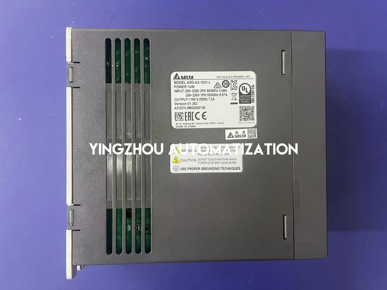 Delta A2 Series AC Servo Drive ASD-A2-1021-L 1KW 220VAC 4.68A 1/3PH-YingZhou Automatization