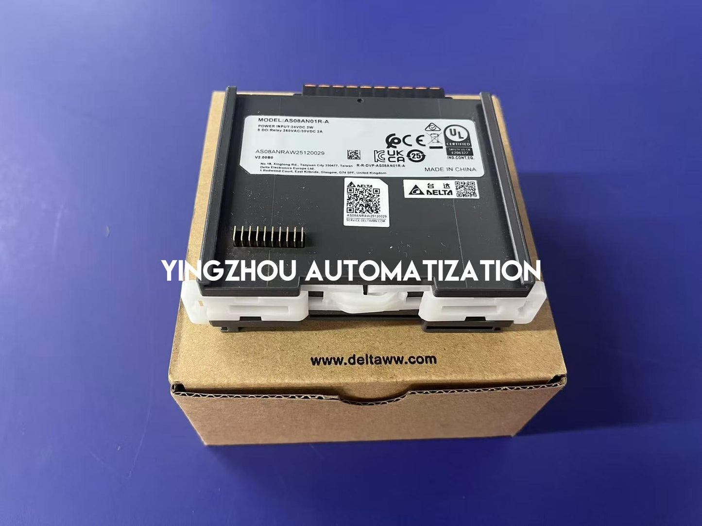 Delta AS Series AS08AN01R-A Digital Output Module - 8-Point Relay, 2A/Point, 250V AC/30V DC-YingZhou Automatization
