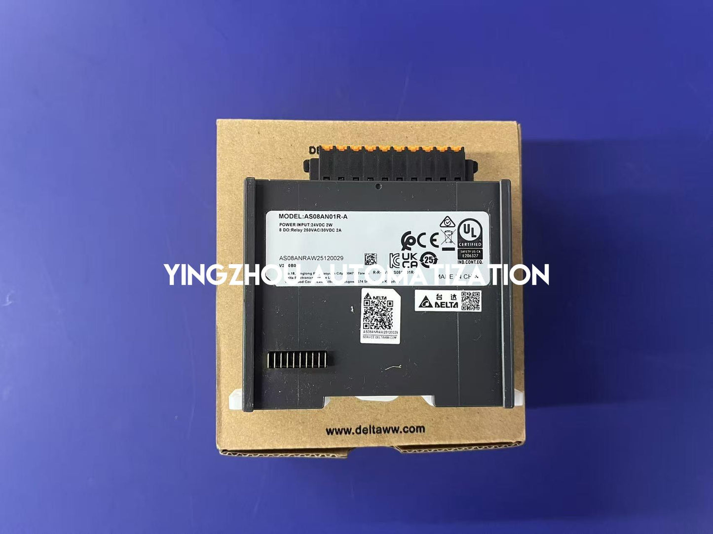 Delta AS Series AS08AN01R-A Digital Output Module - 8-Point Relay, 2A/Point, 250V AC/30V DC-YingZhou Automatization