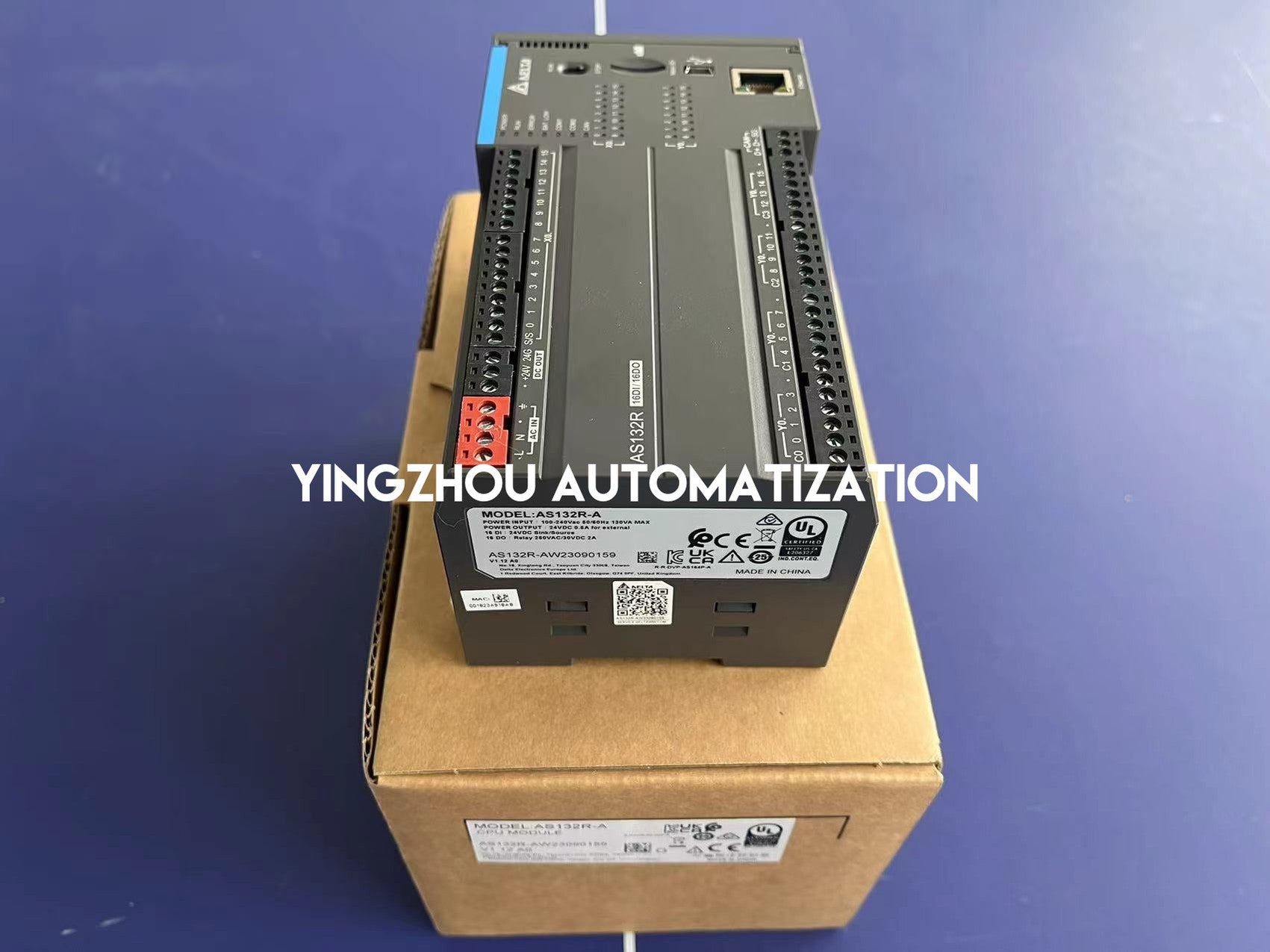 Delta AS Series AS132R-A PLC CPU - 32-Point (16DI/16DO Relay) High-Performance Controller-YingZhou Automatization
