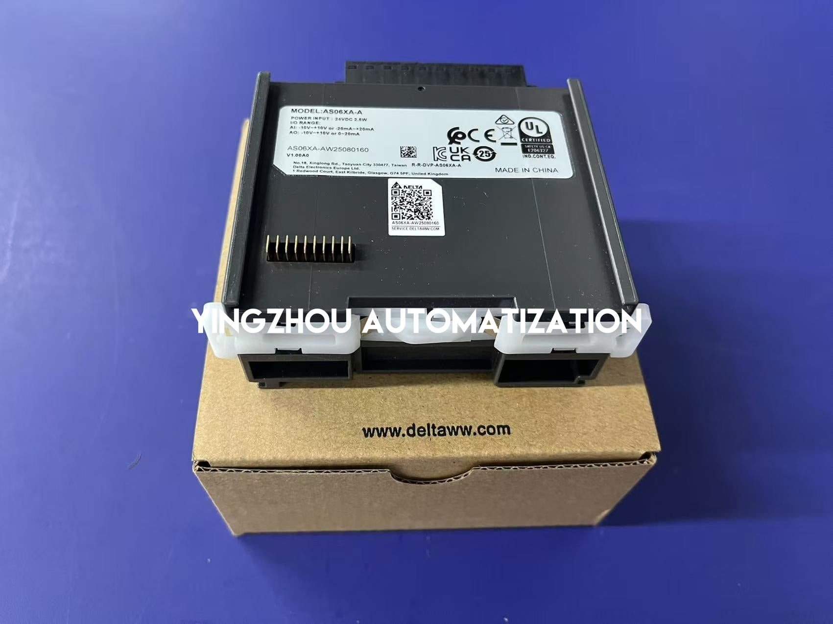 Delta AS06XA-A Analog Mixed I/O Module - 4 Input / 2 Output, 16-bit/12-bit Resolution, AS Series PLC Expansion-YingZhou Automatization