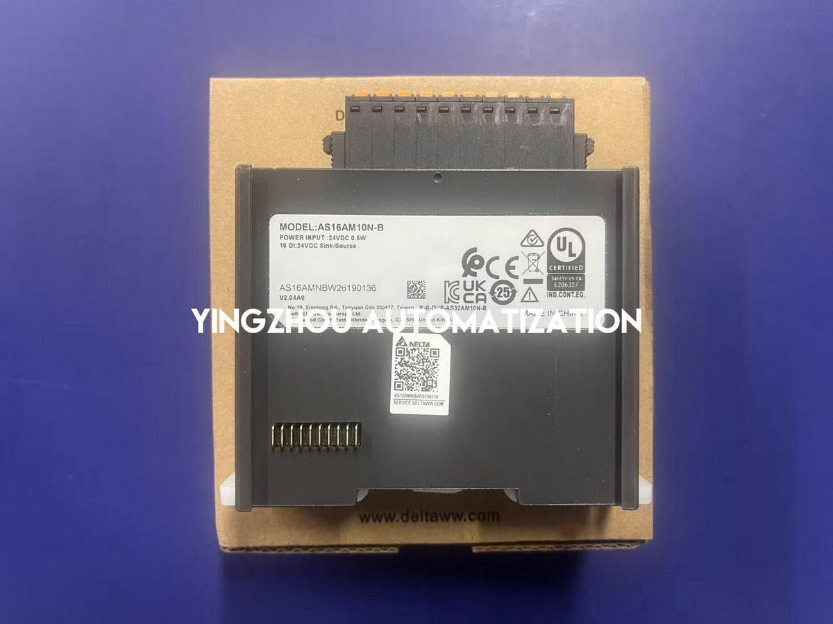 Delta AS16AM10N-B AS Series 16-Point 24VDC Sink/Source Digital Input Module with Removable Terminal Block-YingZhou Automatization