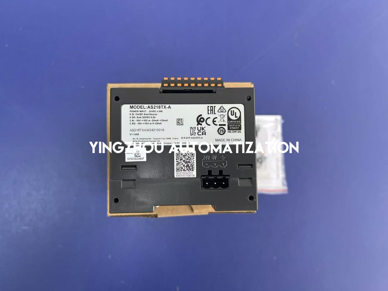 Delta AS218TX-A AS200 Series PLC CPU - 8DI / 6DO / 2AI / 2AO, Ethernet, CANopen, 24VDC-YingZhou Automatization