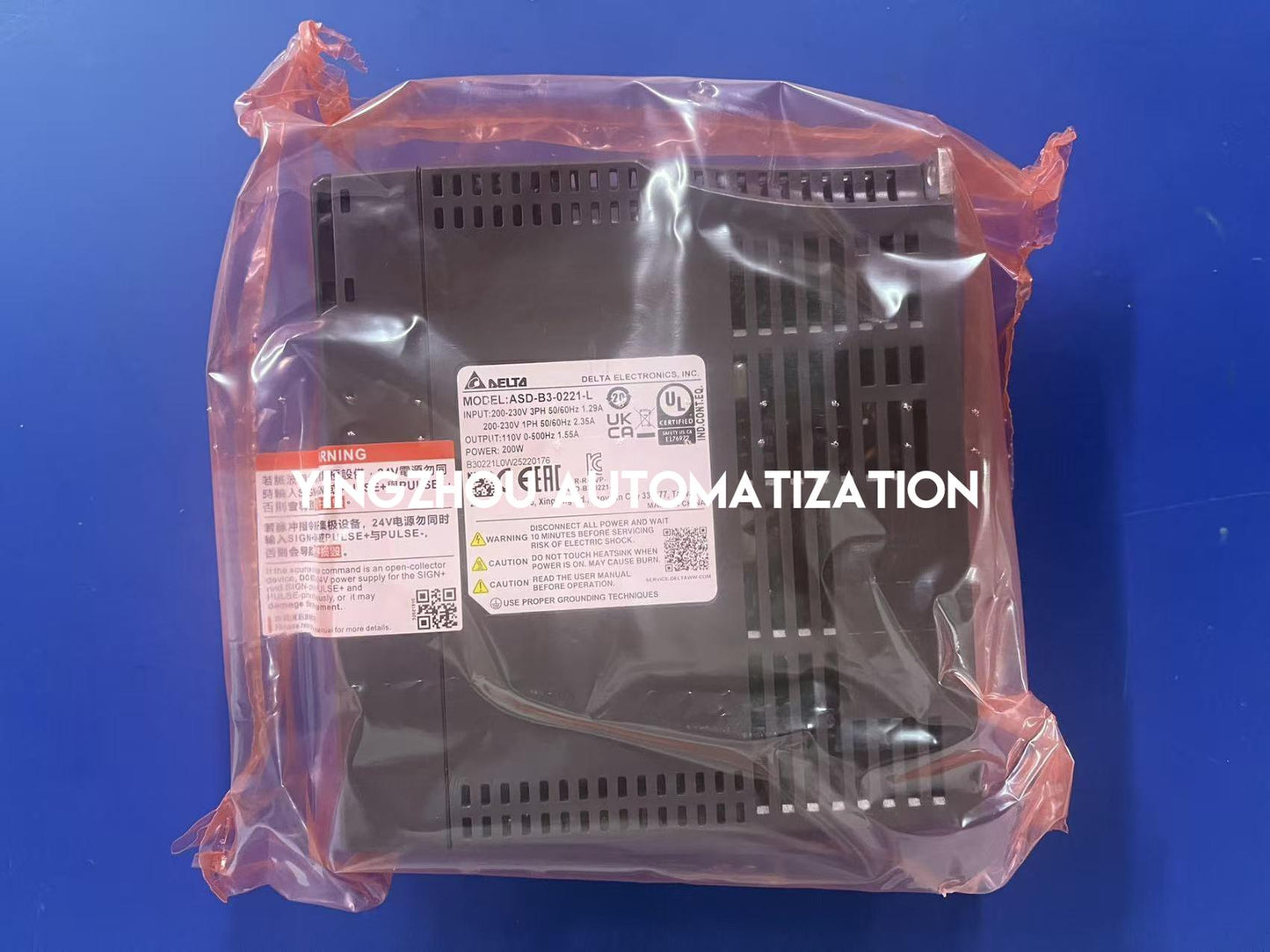 Delta ASD-B3-0221-L ASDA-B3 Series AC Servo Drive | 200W 220V High-Response Motion Controller | Brand New Original-YingZhou Automatization