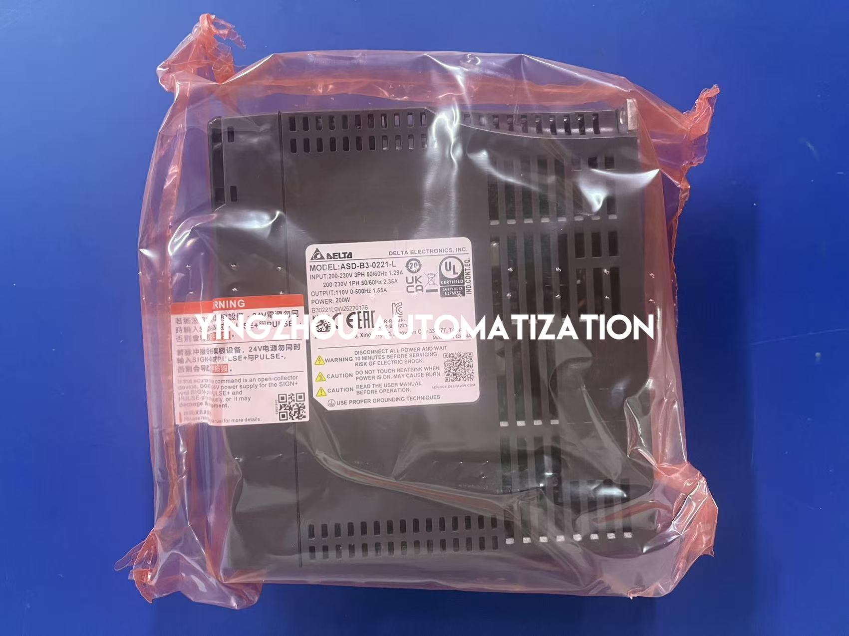 Delta ASD-B3-0221-L ASDA-B3 Series AC Servo Drive | 200W 220V High-Response Motion Controller | Brand New Original-YingZhou Automatization