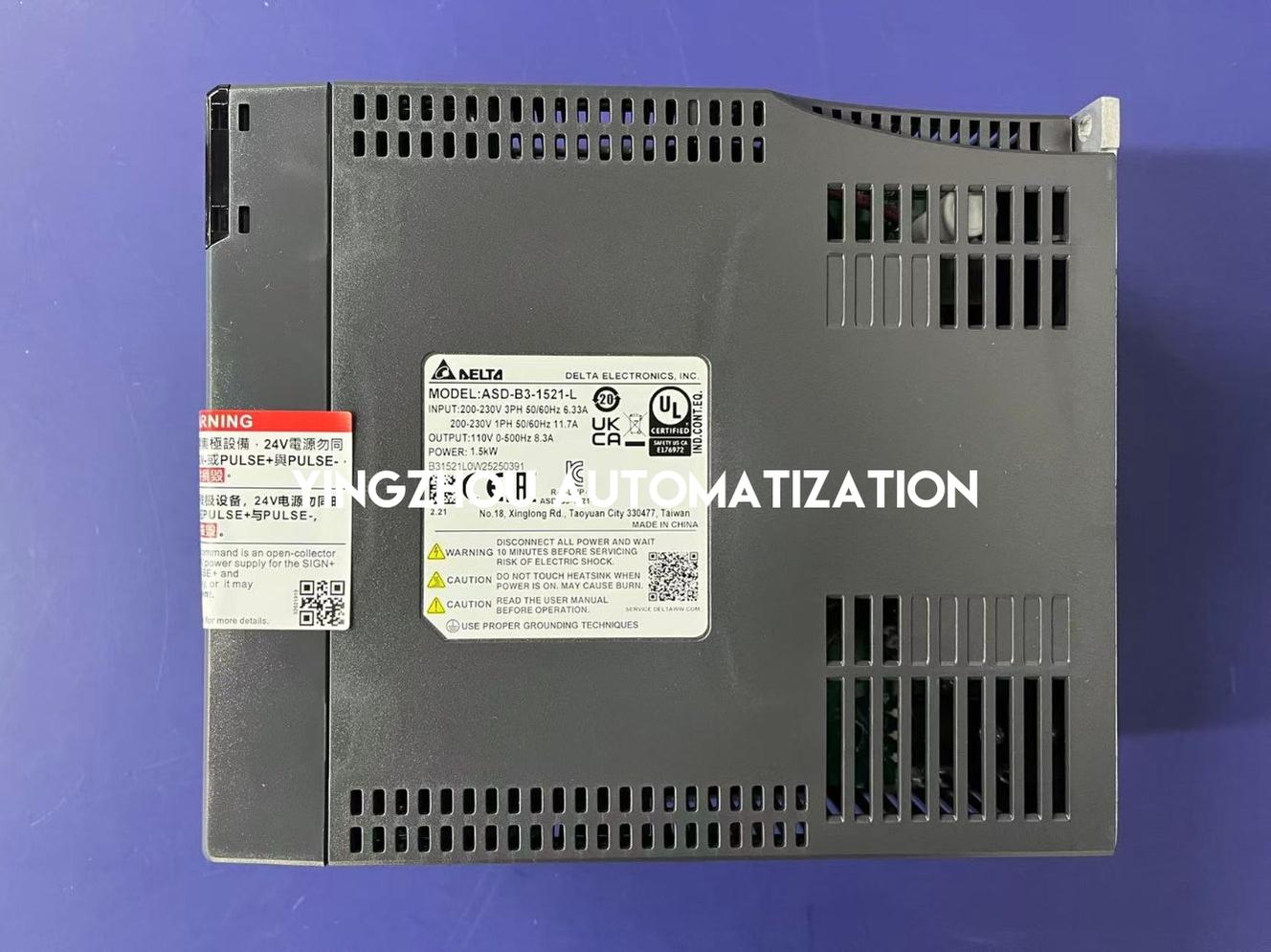 Delta ASD-B3-1521-L ASDA-B3 Series Servo Drive | 1.5kW 230V AC Servo Controller with DMCNET | Brand New Original-YingZhou Automatization