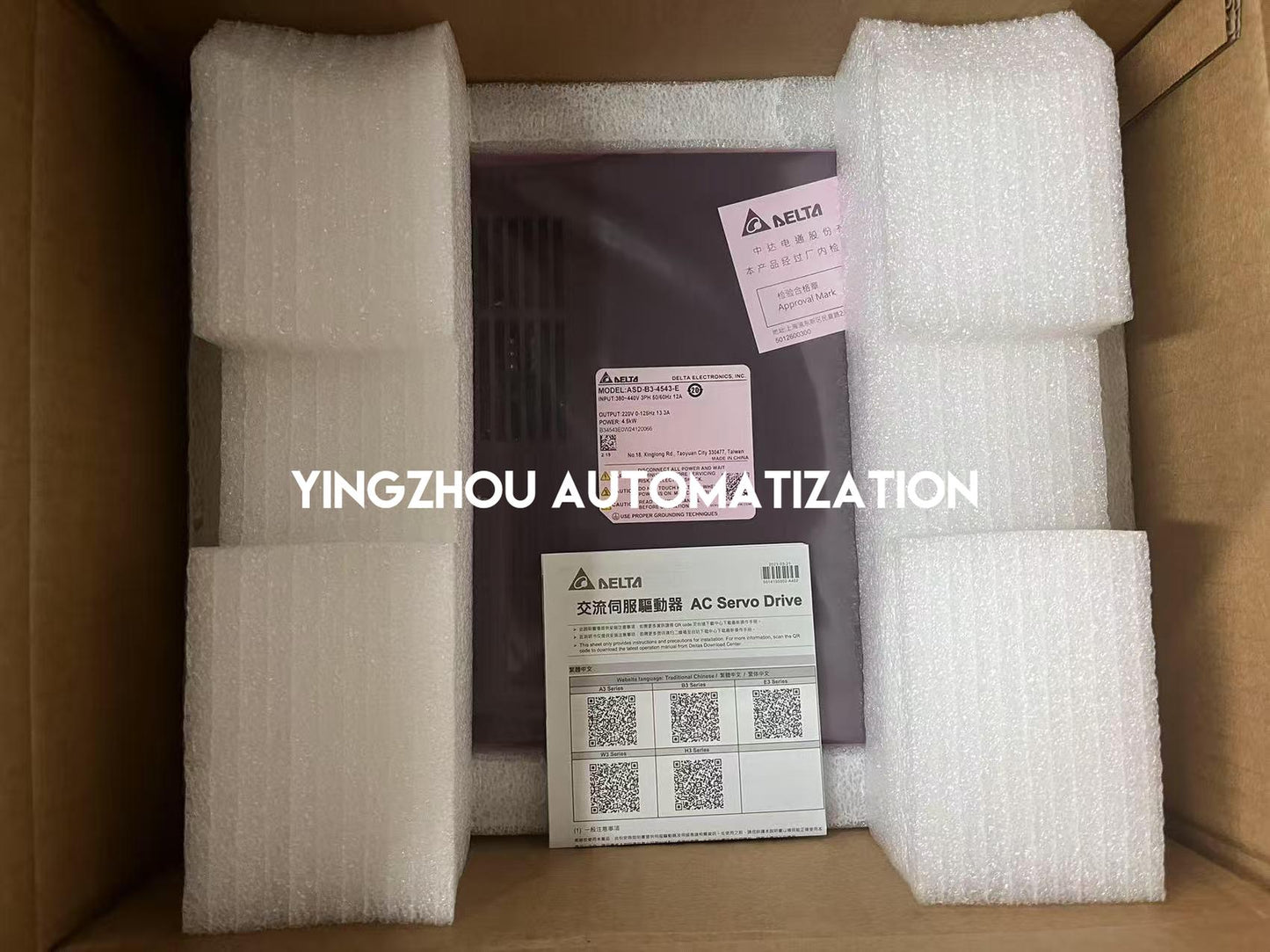 Delta ASD-B3-4543-E ASDA-B3 Series AC Servo Drive | 4.5kW 380V EtherCAT Servo Amplifier | Brand New Original-YingZhou Automatization