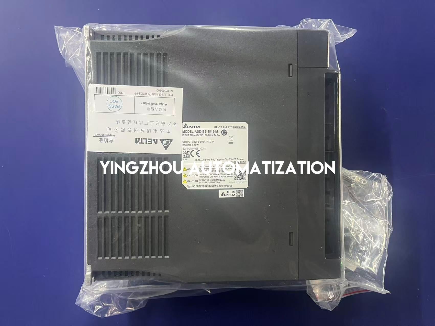 Delta ASD-B3-5543-M Servo Drive | ASDA-B3 Series, 5.5kW, 400V, Industrial High-Power Motion Control, Brand New Original-YingZhou Automatization