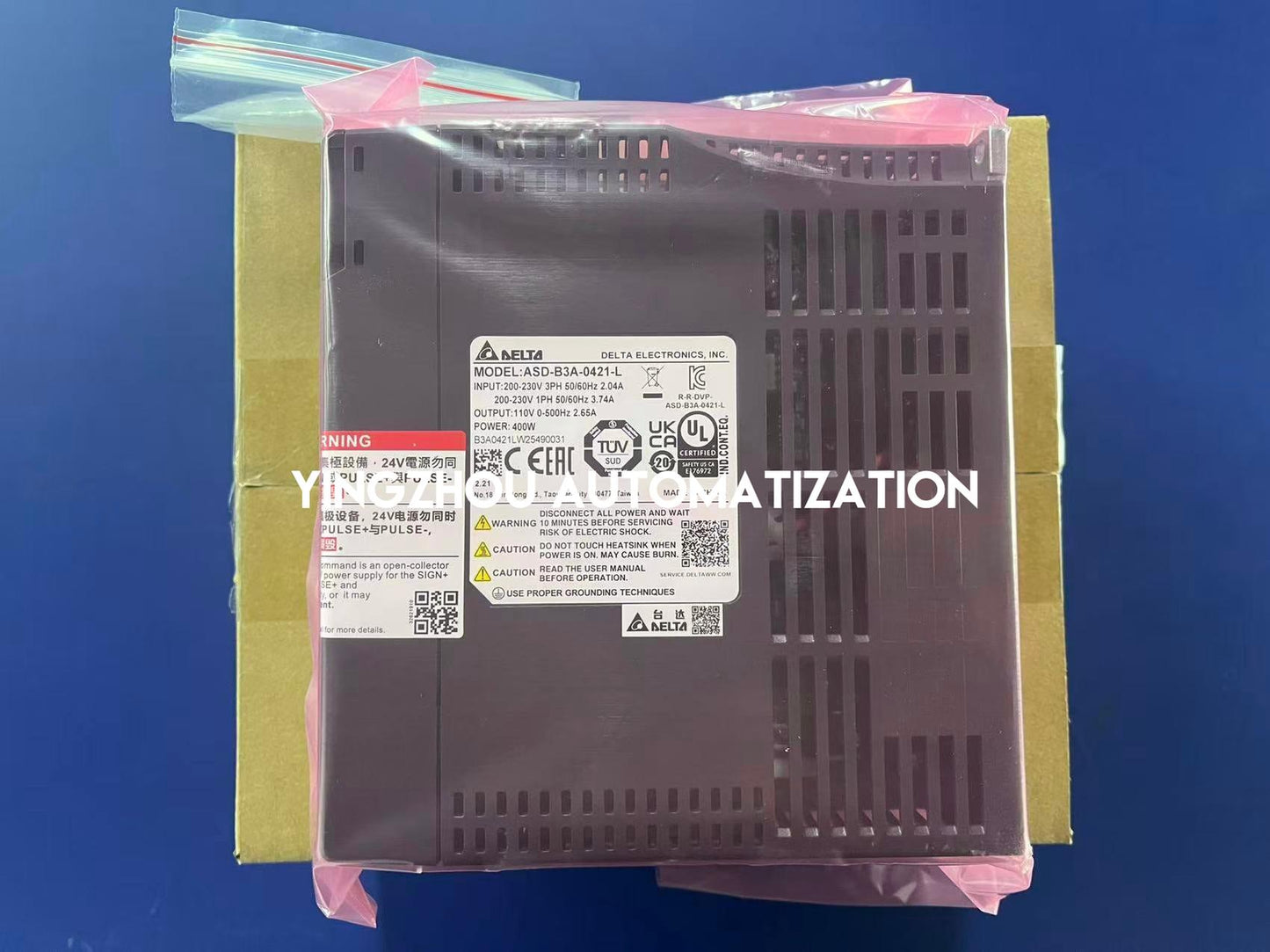 Delta ASD-B3A-0421-L ASDA-B3 Series Servo Drive | 400W 230V AC Servo Controller with DMCNET | Brand New Original-YingZhou Automatization