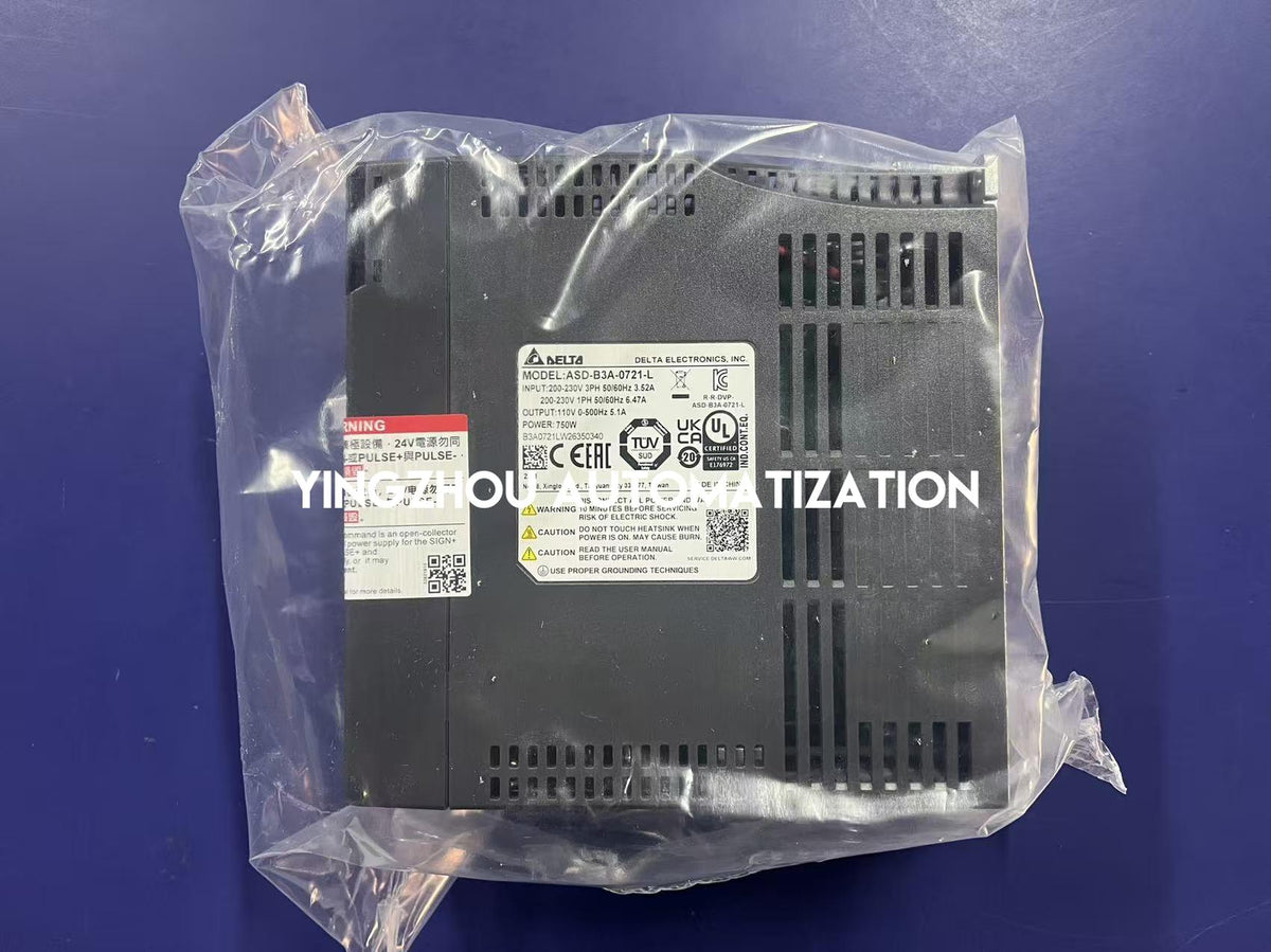 Delta ASD-B3A-0721-L ASDA-B3A 750W 220V RS-485 Pulse Input AC Servo Drive with STO-YingZhou Automatization