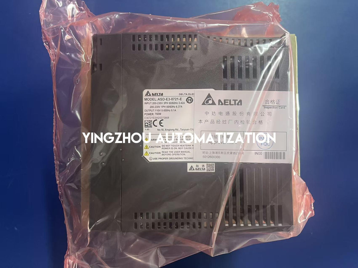 Delta ASD-E3-0721-E Servo Drive | ASDA-E3 Series 750W EtherCAT AC Servo | Brand New Original-YingZhou Automatization