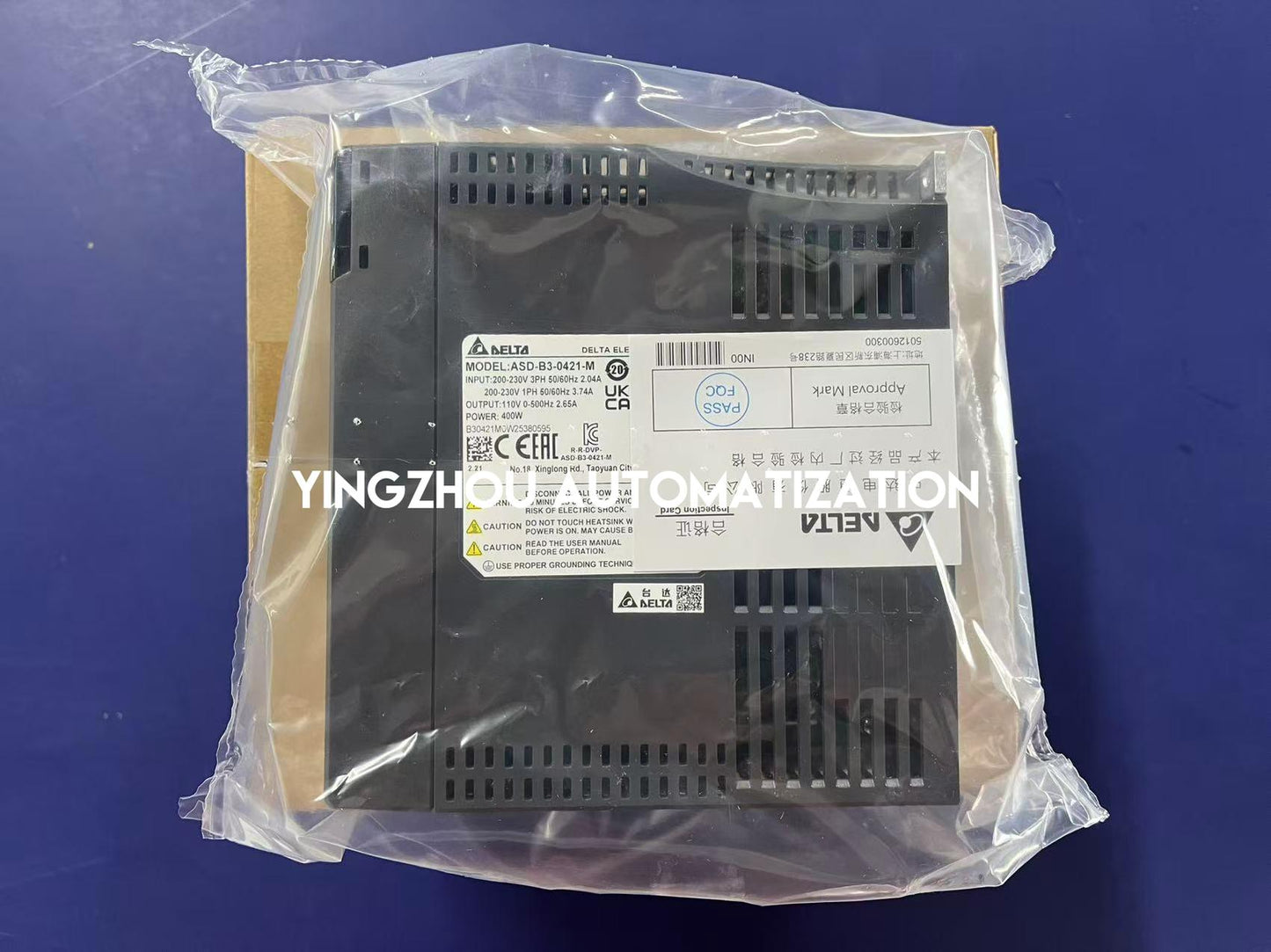 Delta ASDA-B3 ASD-B3-0421-M Servo Drive - 400W, 220V, EtherCAT Interface-YingZhou Automatization