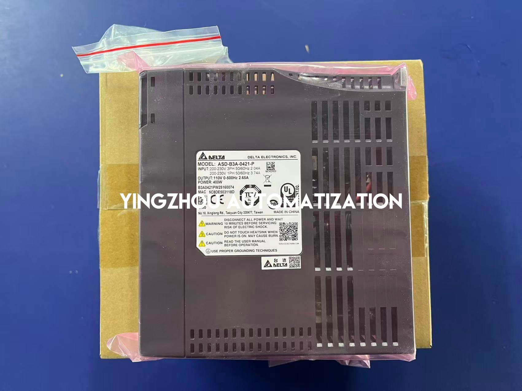 Delta ASDA-B3 ASD-B3A-0421-P Servo Drive - 400W, 230V, EtherCAT High-End Model-YingZhou Automatization