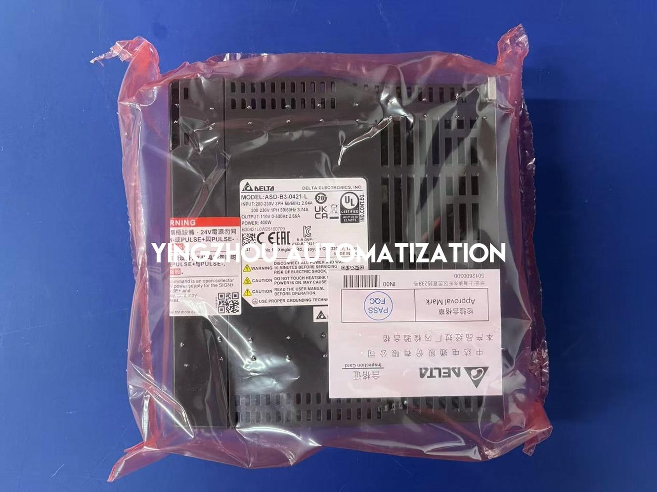 Delta B3 Series AC Servo Drive ASD-B3-0421-L 0.4KW 220V 2.65A 1/3PH-YingZhou Automatization