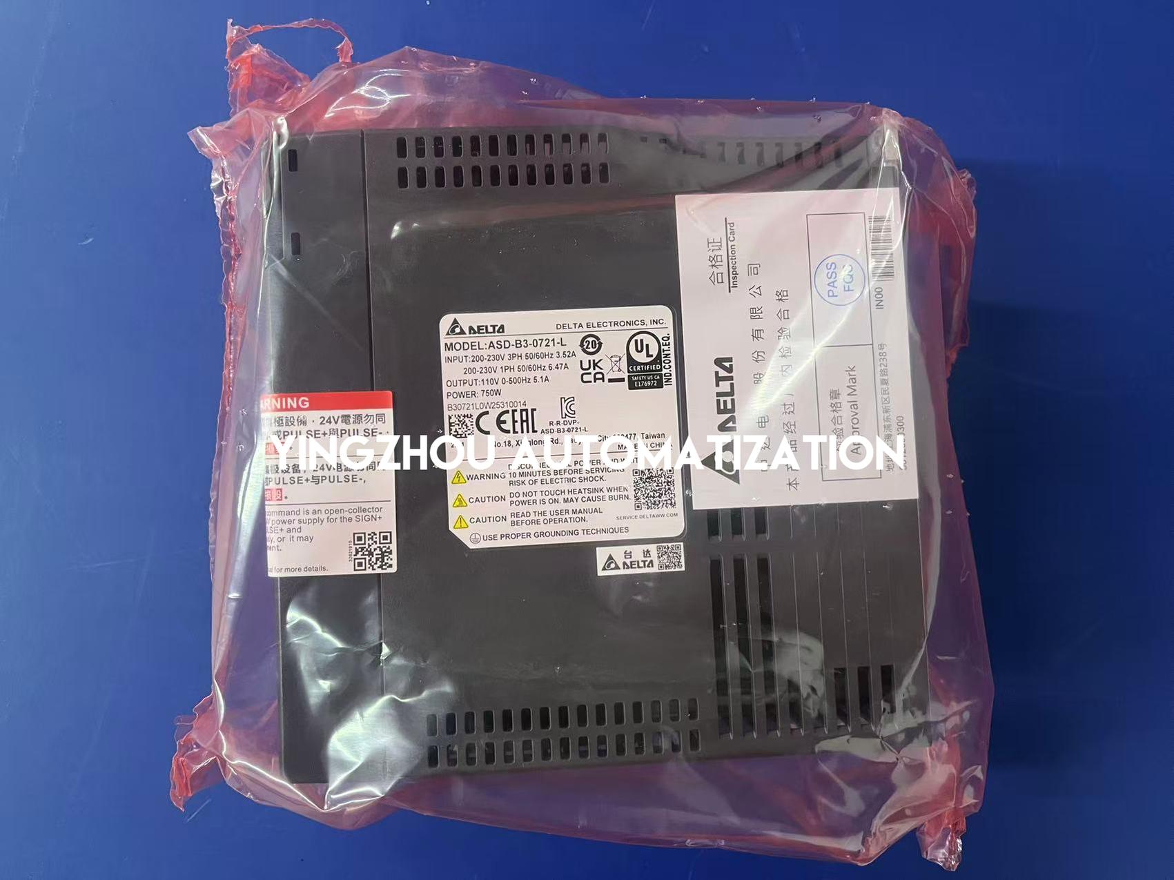 Delta B3 Series AC Servo Drive ASD-B3-0721-L 0.75KW 220V 5.1A 1/3PH-YingZhou Automatization