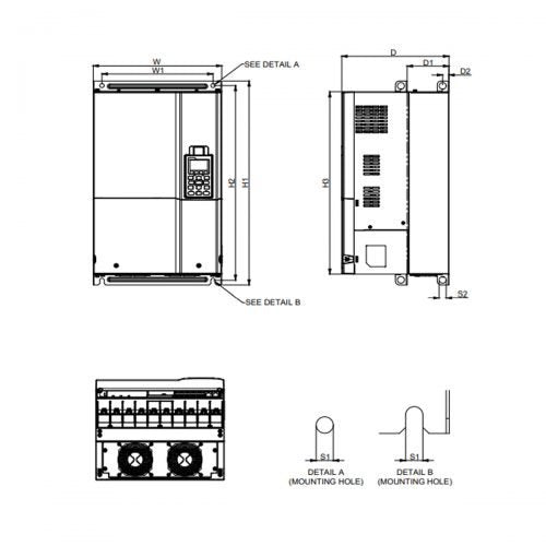 Delta CP2000 Series VFD750CP43B-00 AC Drive - 75kW (100HP) 460V 3-Phase IP00 Fan & Pump VFD-YingZhou Automatization