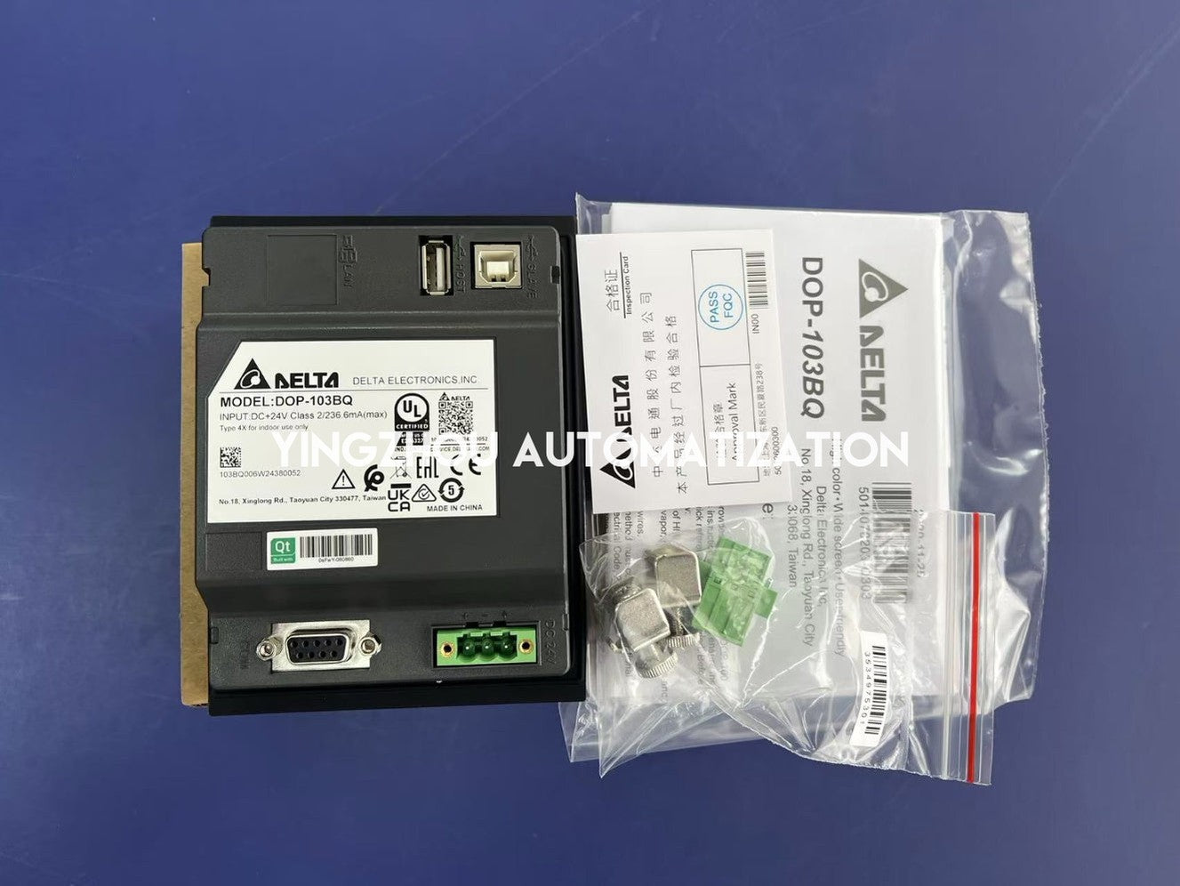 Delta DOP-103BQ 4.3" Basic HMI - 480x272 WQVGA, 256MB ROM, RS-232/485 Serial, 24VDC-YingZhou Automatization