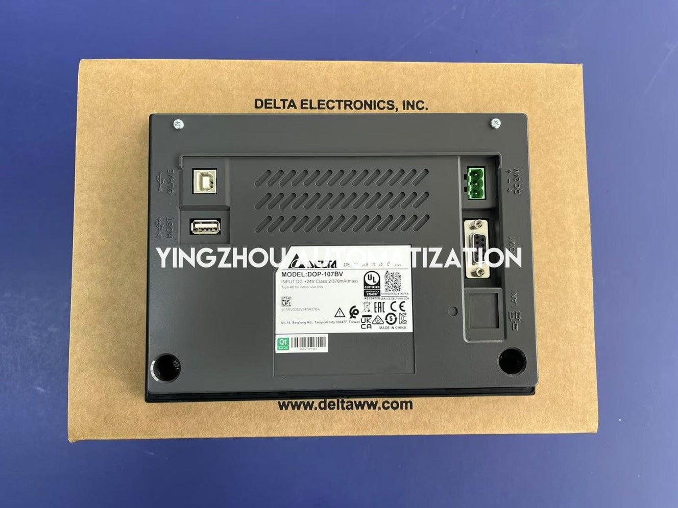 Delta DOP-107BV 7" Basic HMI - 800x480 WVGA, 256MB ROM, RS-232/485 Serial, 24VDC-YingZhou Automatization