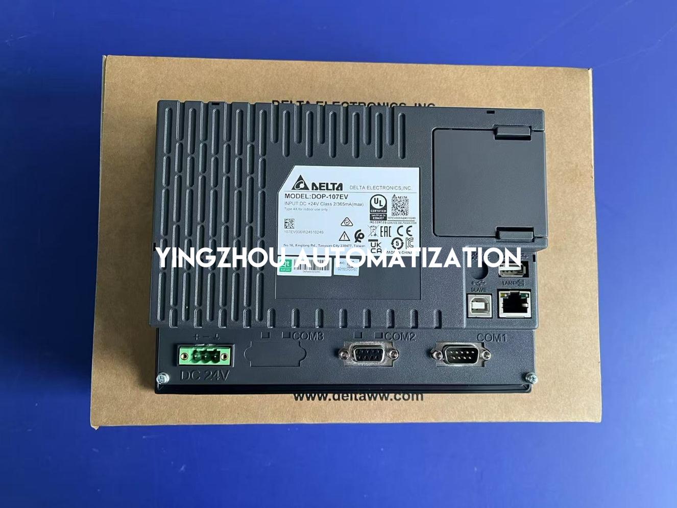Delta DOP-107EV 7" Ethernet HMI - 800x480 WVGA, 256MB ROM, Dual COM Ports, 24VDC-YingZhou Automatization