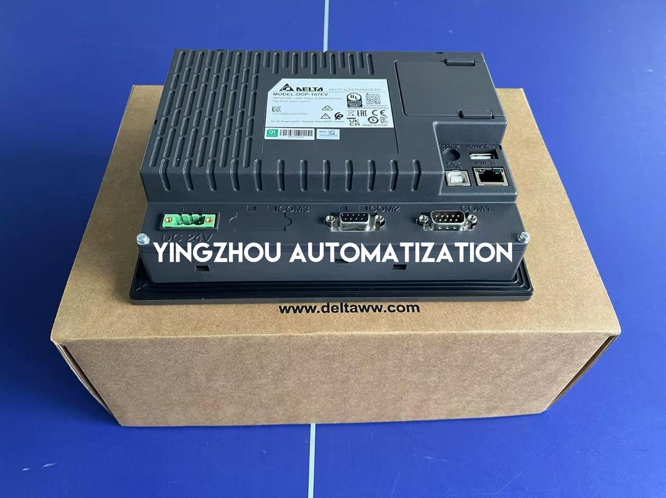 Delta DOP-107EV 7" Ethernet HMI - 800x480 WVGA, 256MB ROM, Dual COM Ports, 24VDC-YingZhou Automatization