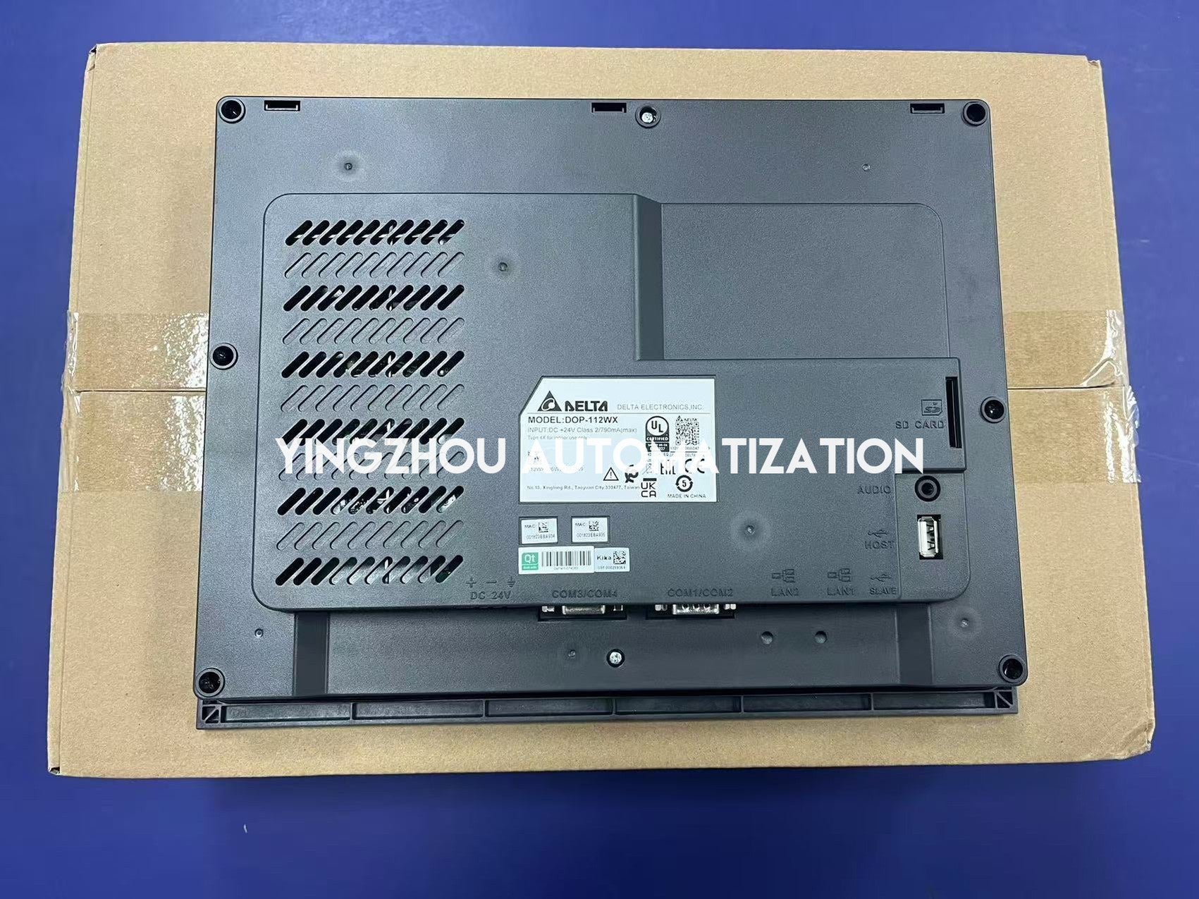 Delta DOP-112WX 12" Advanced HMI - 1024x768 XGA, 8GB ROM, Dual Ethernet, 3 COM Ports-YingZhou Automatization