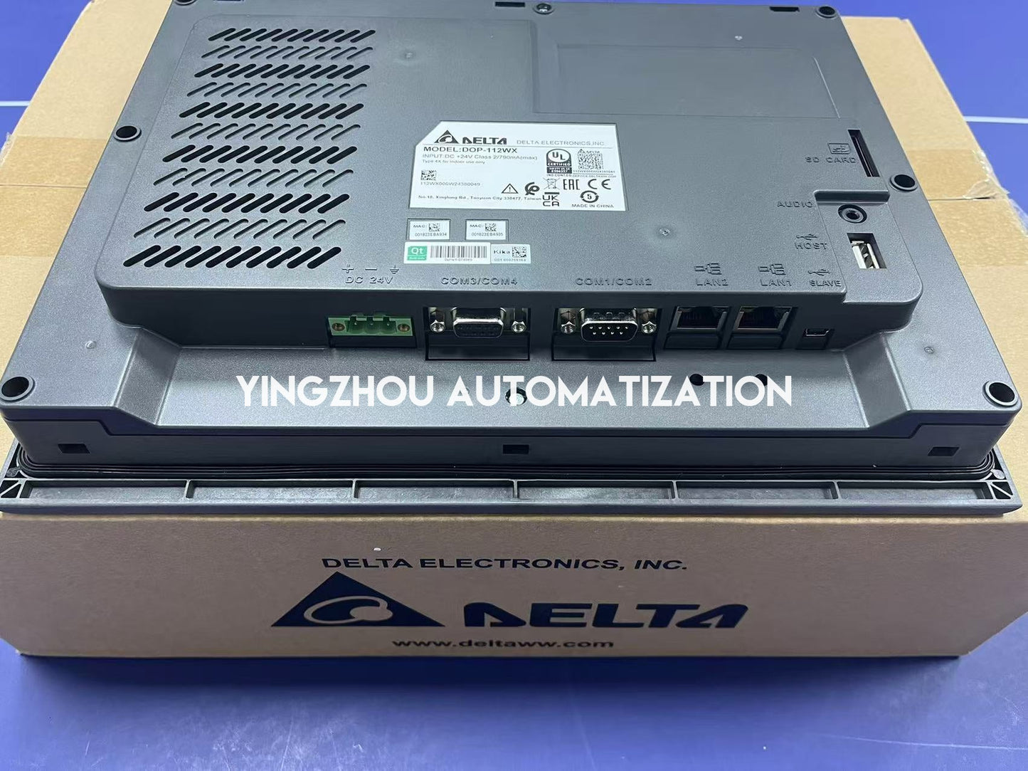 Delta DOP-112WX 12" Advanced HMI - 1024x768 XGA, 8GB ROM, Dual Ethernet, 3 COM Ports-YingZhou Automatization