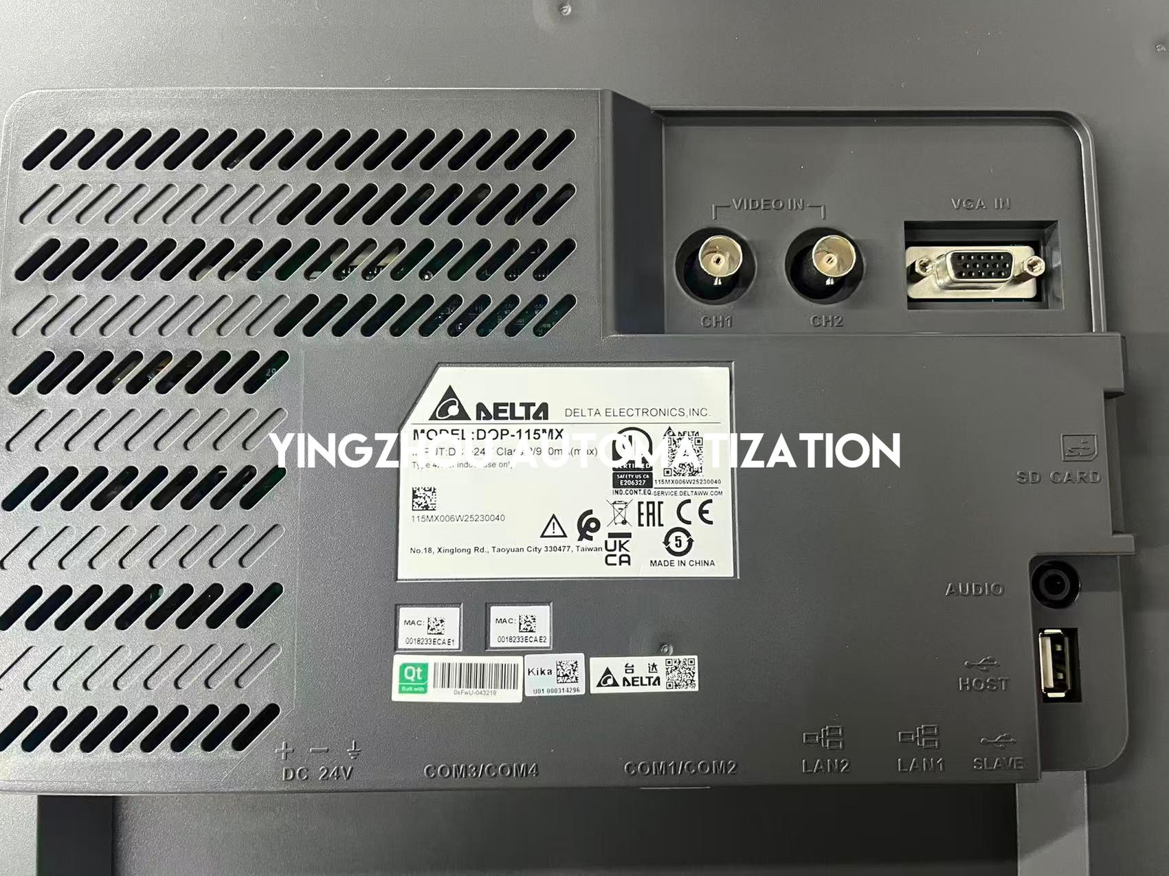 Delta DOP-115MX 15" Advanced Multimedia HMI - 1024x768 XGA, 8GB ROM, Dual Ethernet, Multimedia Support-YingZhou Automatization