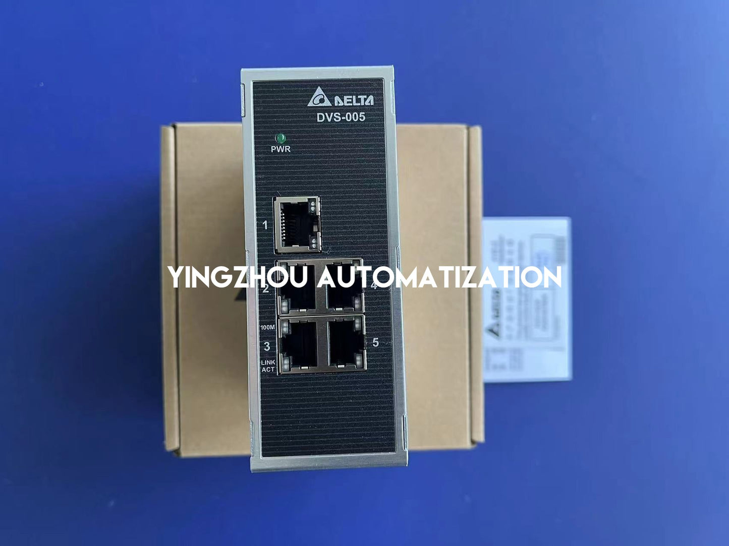 Delta DVS-005I00 DVS Series Industrial Unmanaged Ethernet Switch | 5-Port 10/100Mbps DIN-Rail Unit | Brand New Original-YingZhou Automatization