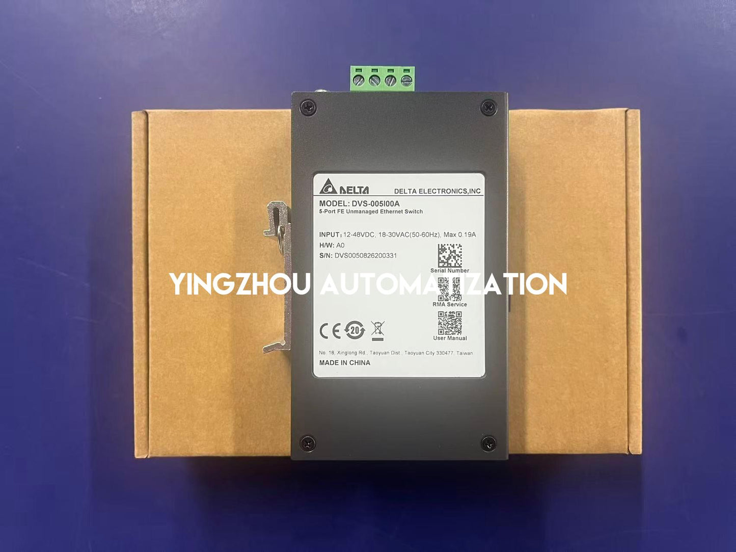 Delta DVS-005I00A Switch | Unmanaged Industrial Ethernet Switch 5-Port 10/100Mbps | Brand New Original-YingZhou Automatization
