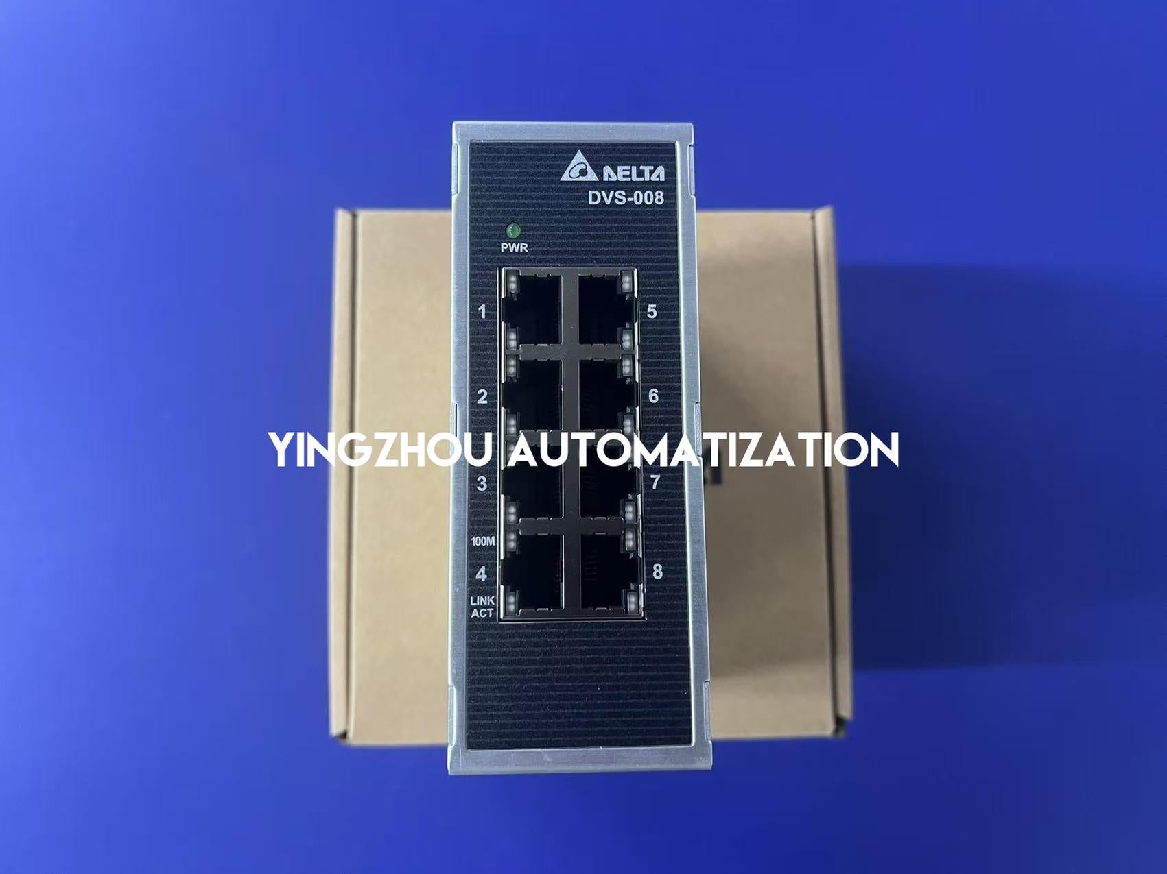 Delta DVS-008I00 DVS Series Industrial Ethernet Switch | 8-Port Unmanaged Fast Ethernet DIN-Rail PSU | Brand New Original-YingZhou Automatization
