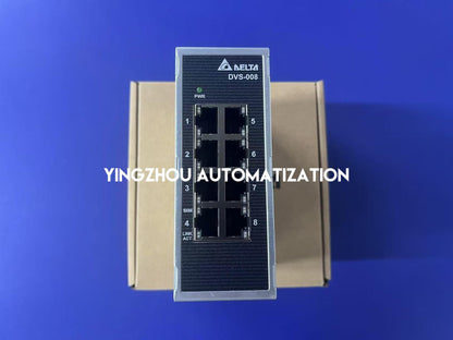 Delta DVS-008I00 DVS Series Industrial Ethernet Switch | 8-Port Unmanaged Fast Ethernet DIN-Rail PSU | Brand New Original-YingZhou Automatization