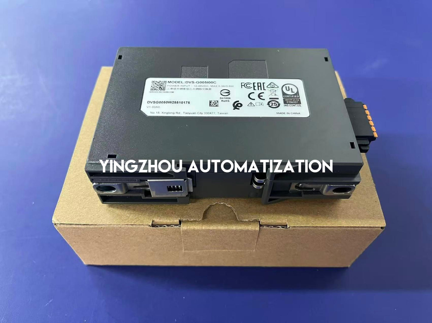 Delta DVS-G005I00C Industrial Switch | Unmanaged 5-Port Gigabit | DIN-Rail Mount | Brand New Original-YingZhou Automatization
