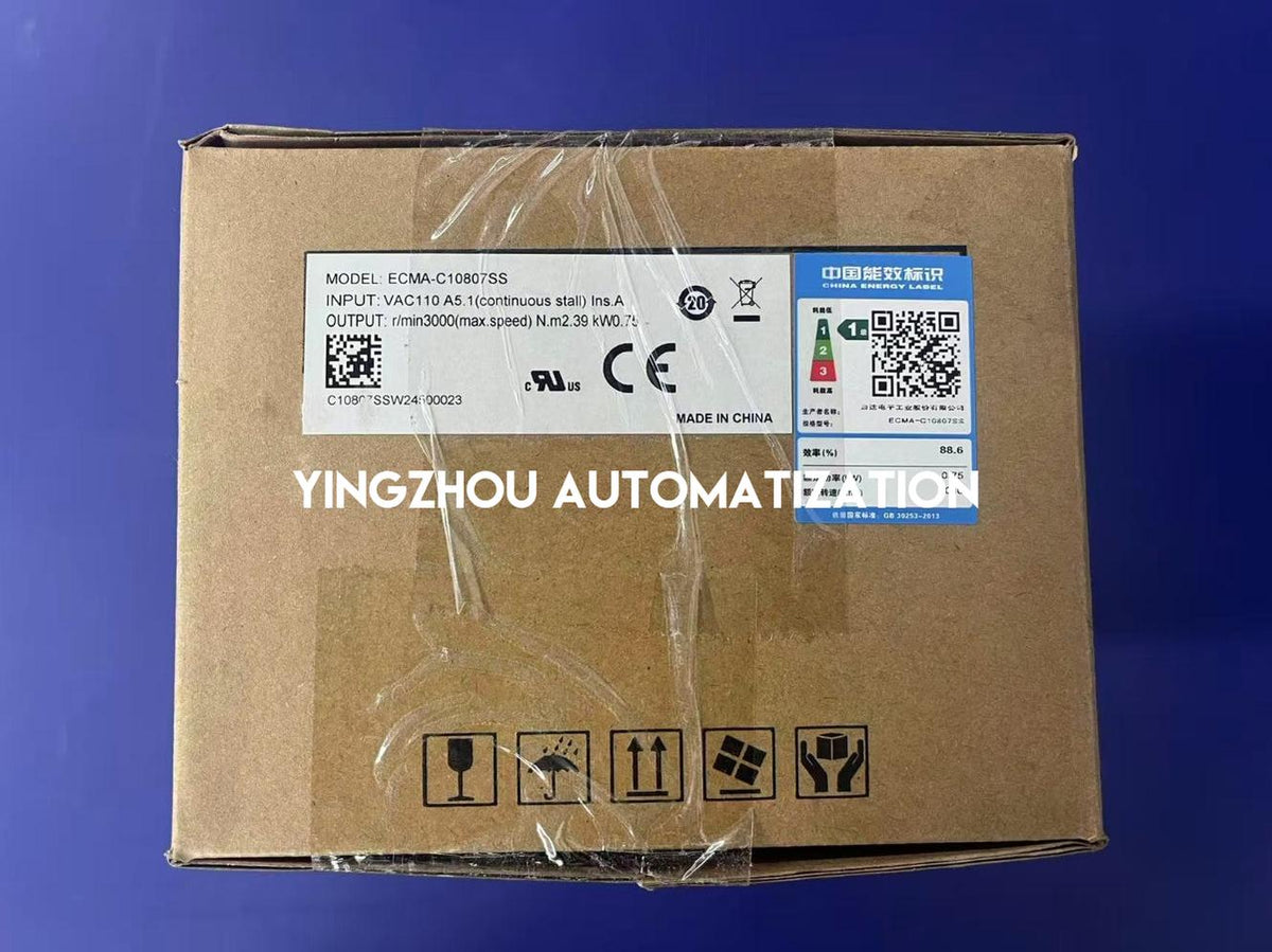 Delta ECMA-C10807SS ECMA Series 750W 220V 3000rpm 20-bit Incremental Low-Inertia AC Servo Motor with Brake-YingZhou Automatization