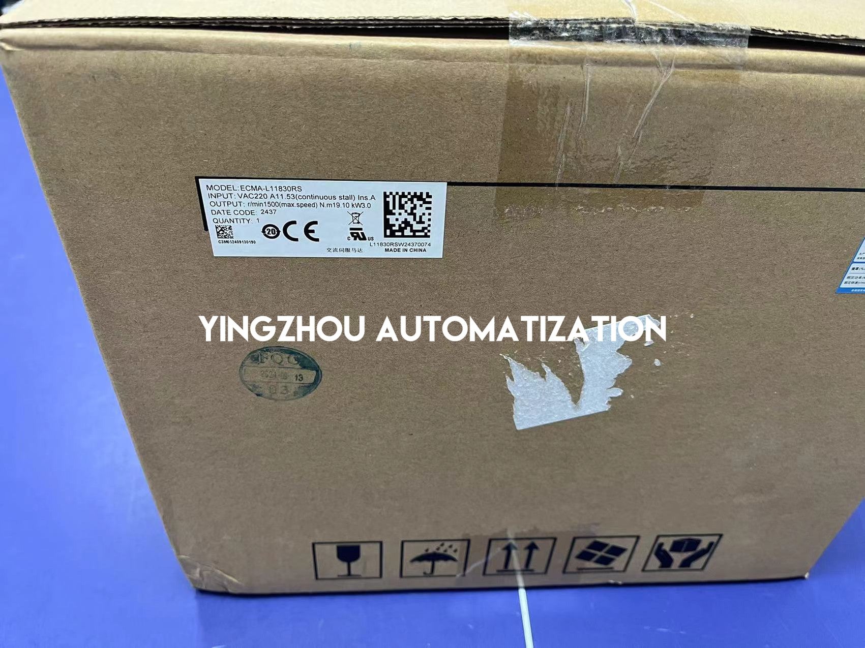 Delta ECMA-L11830PS ECMA Series AC Servo Motor | 3kW 2000 RPM Low Inertia with Brake & Oil Seal | Brand New Original-YingZhou Automatization