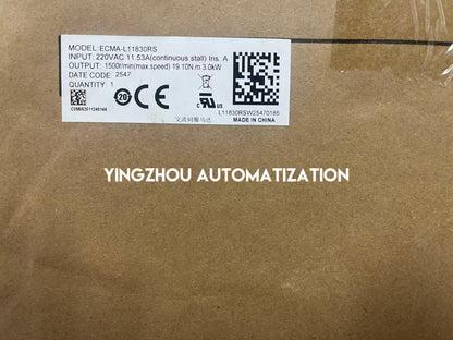 Delta ECMA-L11830RS Servo Motor | ASDA-A2 Series | 3.0 kW 2000 RPM | Brand New Original-YingZhou Automatization