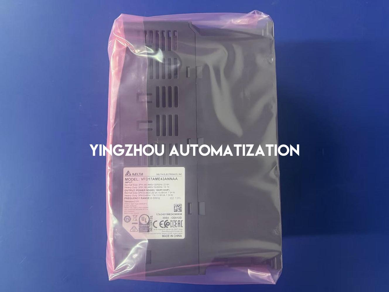 Delta ME300 Series 7.5kW VFD VFD17AME43ANNAA - 3-Phase 460V, 17A, High-Speed Control-YingZhou Automatization