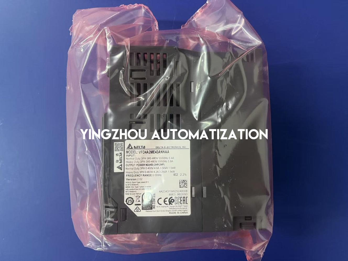 Delta ME300 VFD4A2ME43ANNAA VFD - 1.5kW (2HP), 460V 3-Phase, Compact Vector Drive-YingZhou Automatization