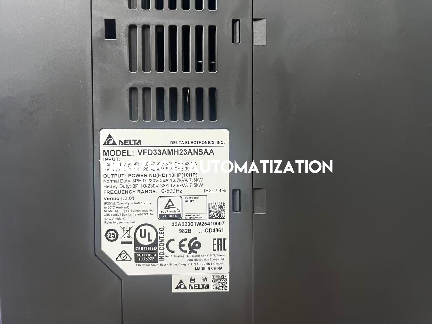 Delta MH300 Series VFD33AMH23ANSAA AC Drive - 7.5kW (10HP), 230V 3-Phase, 33A, Built-in PLC-YingZhou Automatization