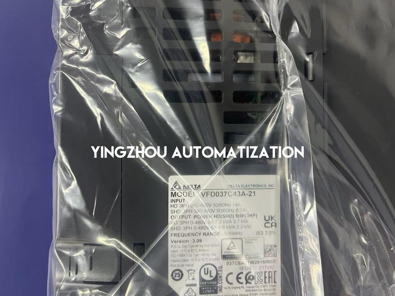 Delta VFD C2000+ Series Frequency Inverter VFD037C43A-21 3.7KW 5HP 460VAC 9A 3Phase No EMC Filter-YingZhou Automatization