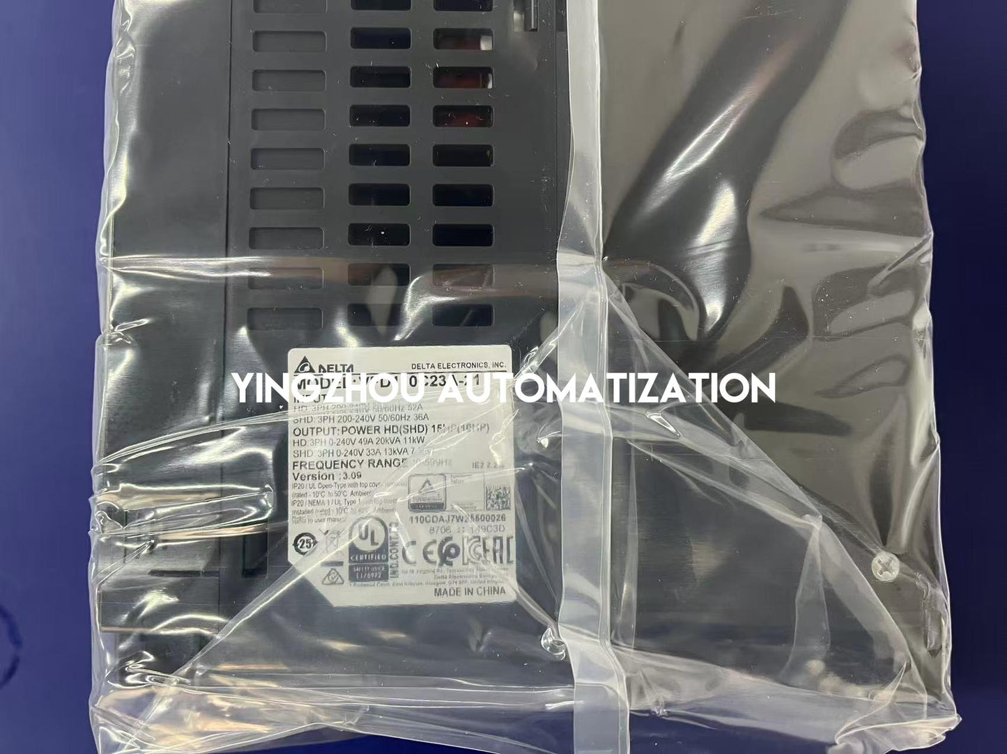 Delta VFD C2000+ Series Frequency Inverter VFD110C23A-21 11KW 15HP 230VAC 49A 3Phase-YingZhou Automatization