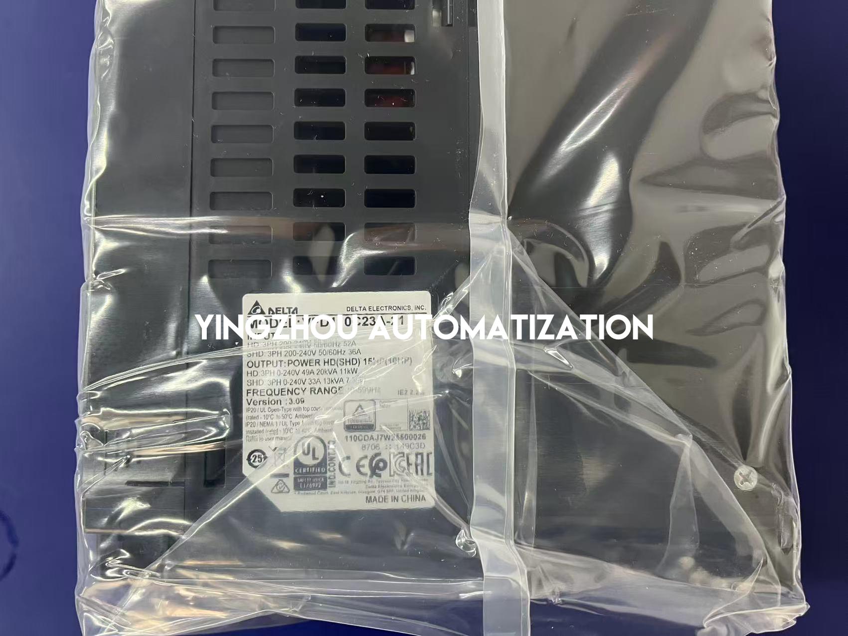 Delta VFD C2000+ Series Frequency Inverter VFD110C23A-21 11KW 15HP 230VAC 49A 3Phase-YingZhou Automatization