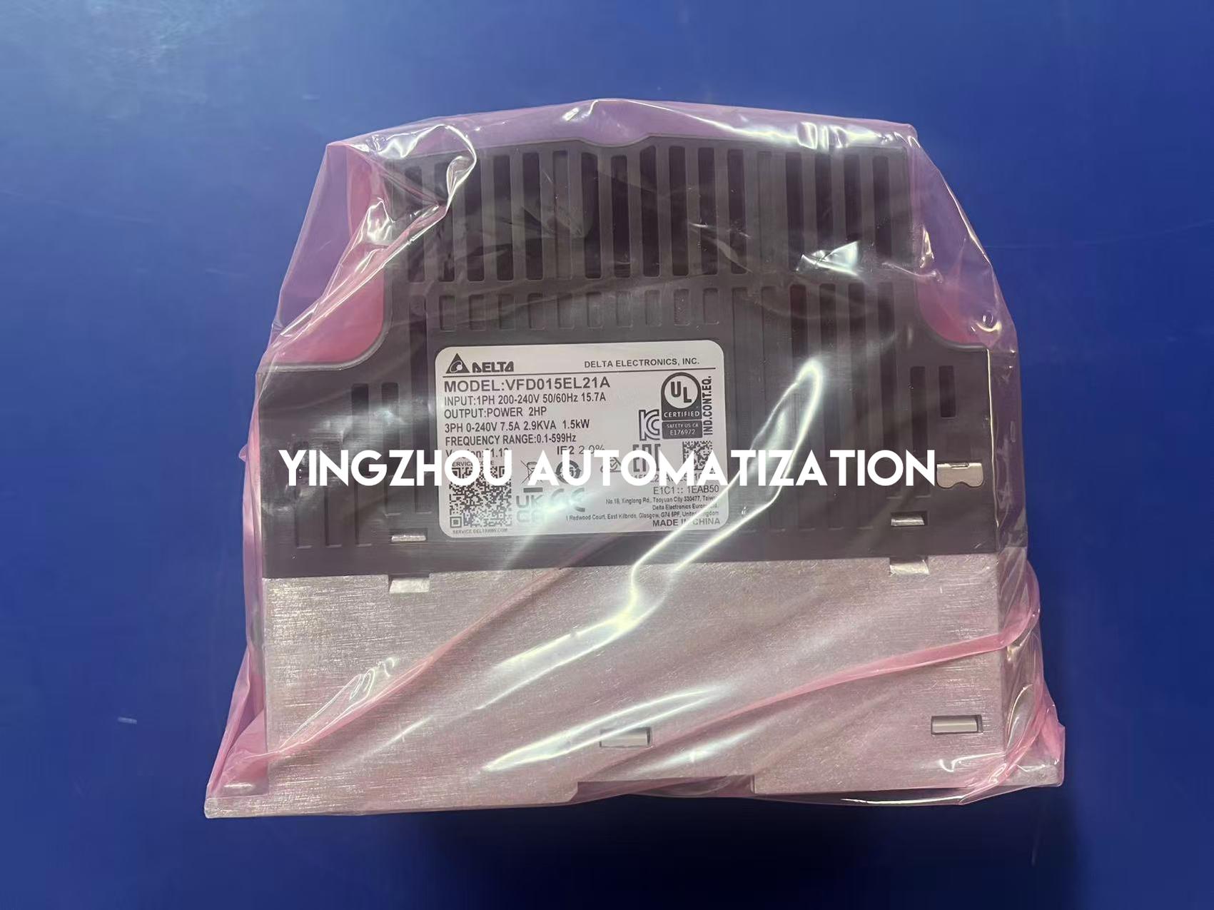 Delta VFD-EL VFD015EL21A AC Drive - 1.5kW (2HP), 230V 1-Phase Input, IP20-YingZhou Automatization