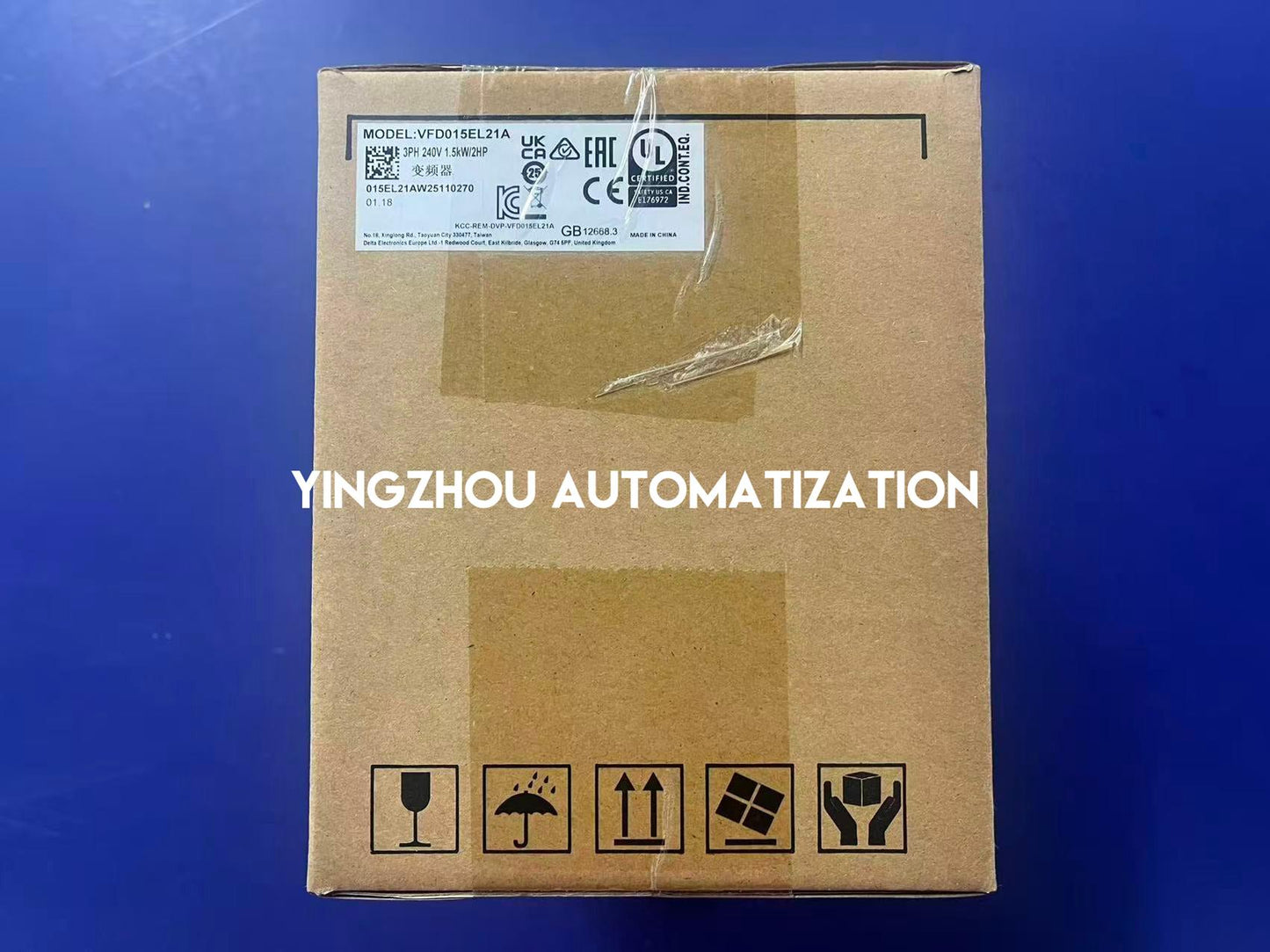 Delta VFD-EL VFD015EL21A AC Drive - 1.5kW (2HP), 230V 1-Phase Input, IP20-YingZhou Automatization
