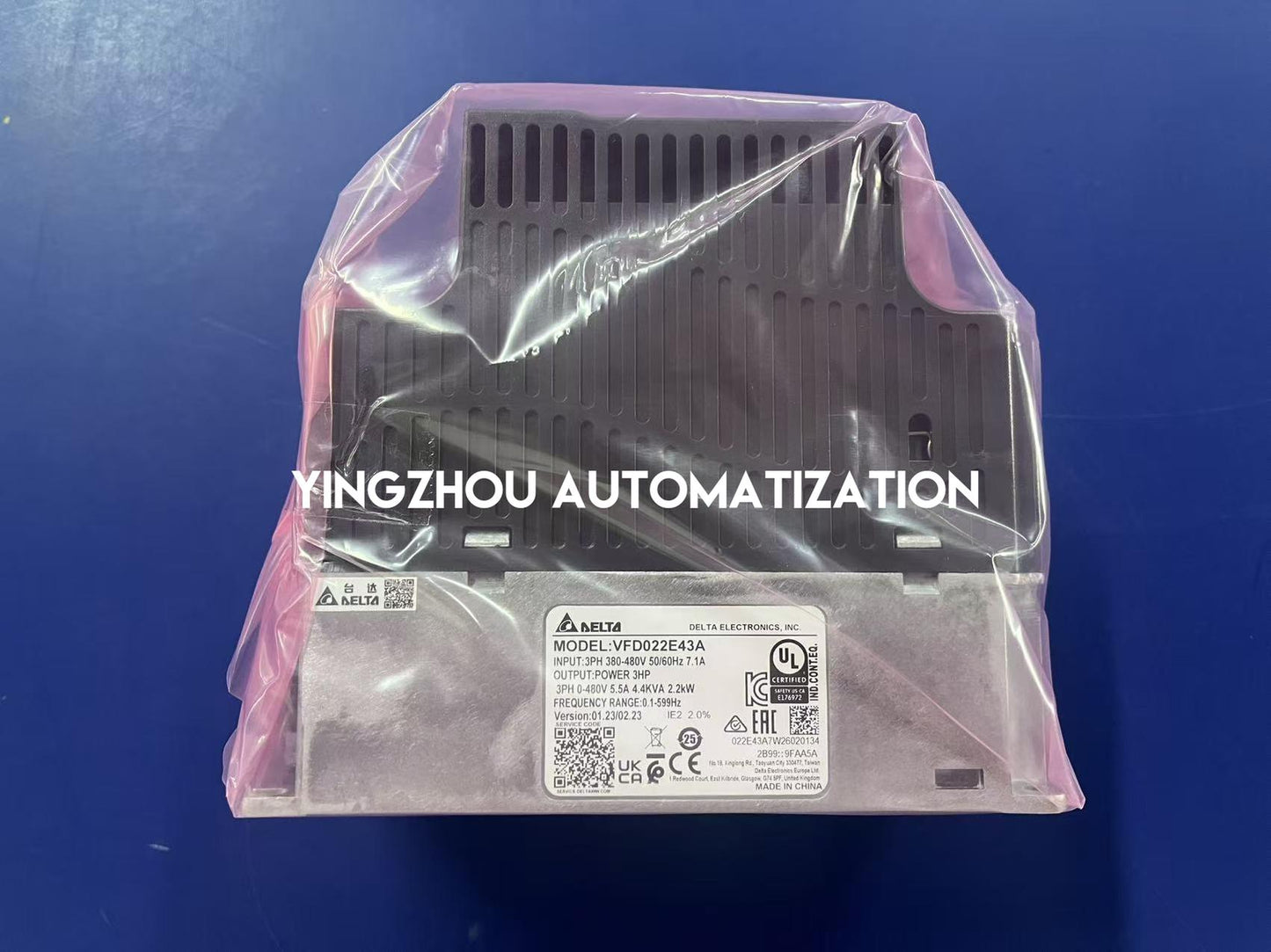 Delta VFD022E43A AC Frequency Inverter | 3HP (2.2kW) 3-Phase Variable Frequency Drive | Brand New Original-YingZhou Automatization