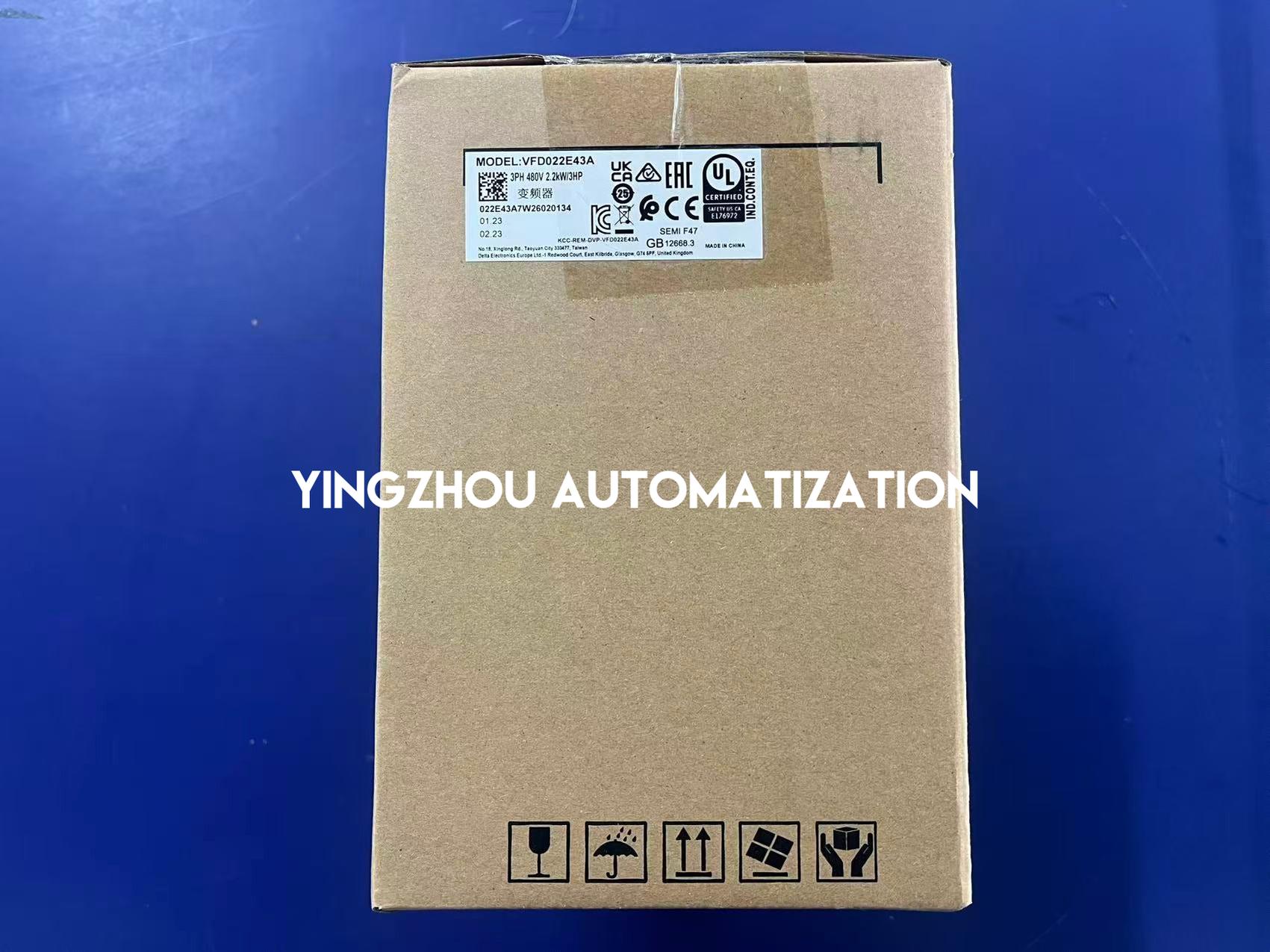 Delta VFD022E43A AC Frequency Inverter | 3HP (2.2kW) 3-Phase Variable Frequency Drive | Brand New Original-YingZhou Automatization