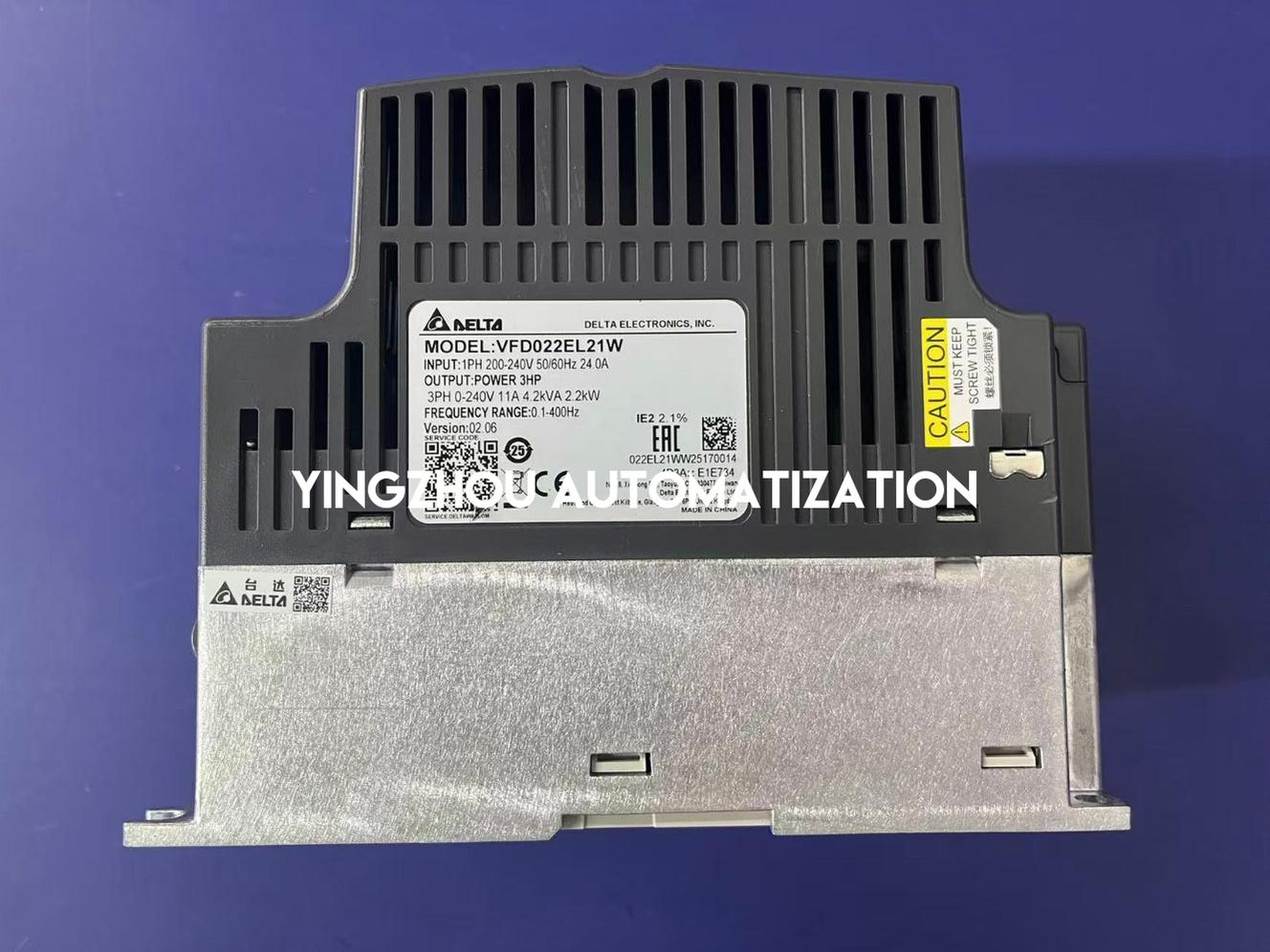 Delta VFD022EL21W EL-W Series AC Inverter Drive | 2.2kW 3HP 230V Single-Phase to 3-Phase VFD | Brand New Original-YingZhou Automatization