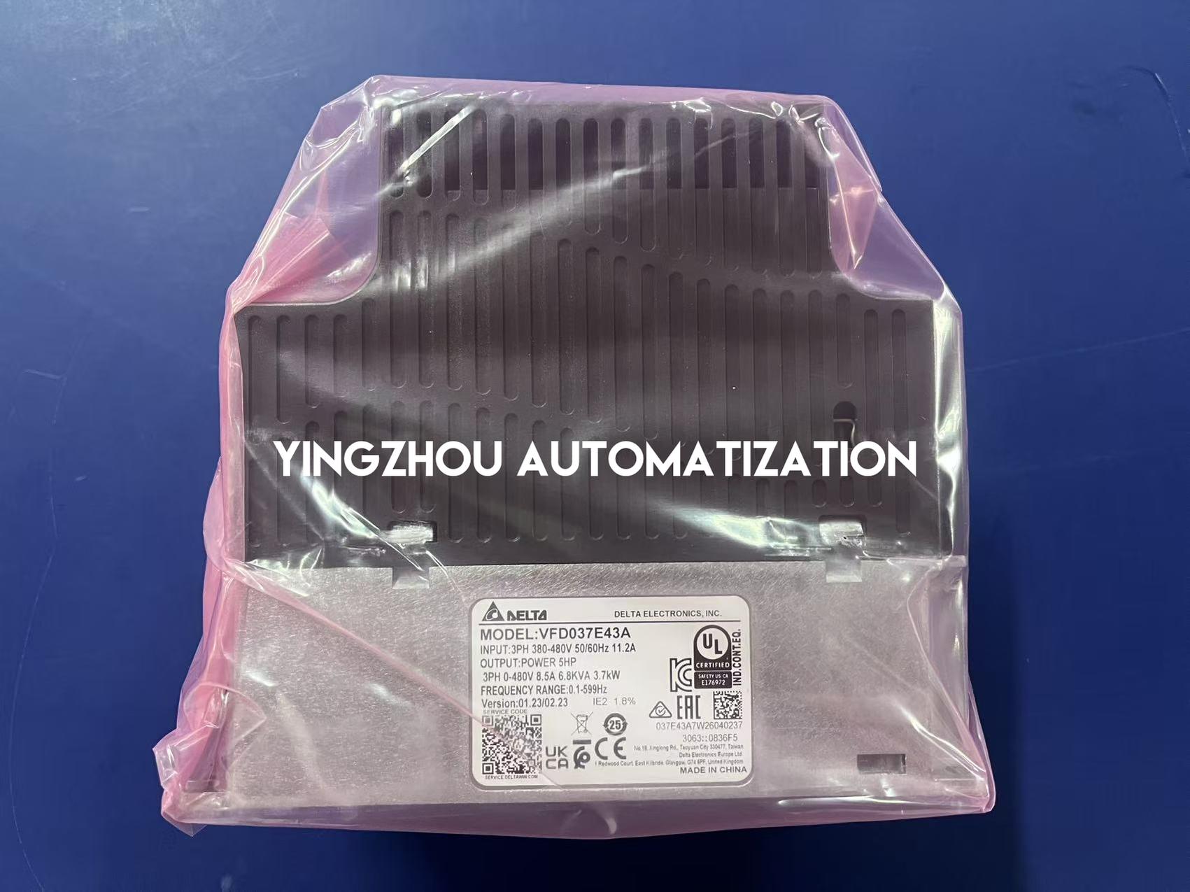Delta VFD037E43A AC Frequency Inverter | 5HP (3.7kW) 3-Phase Variable Frequency Drive | Brand New Original-YingZhou Automatization